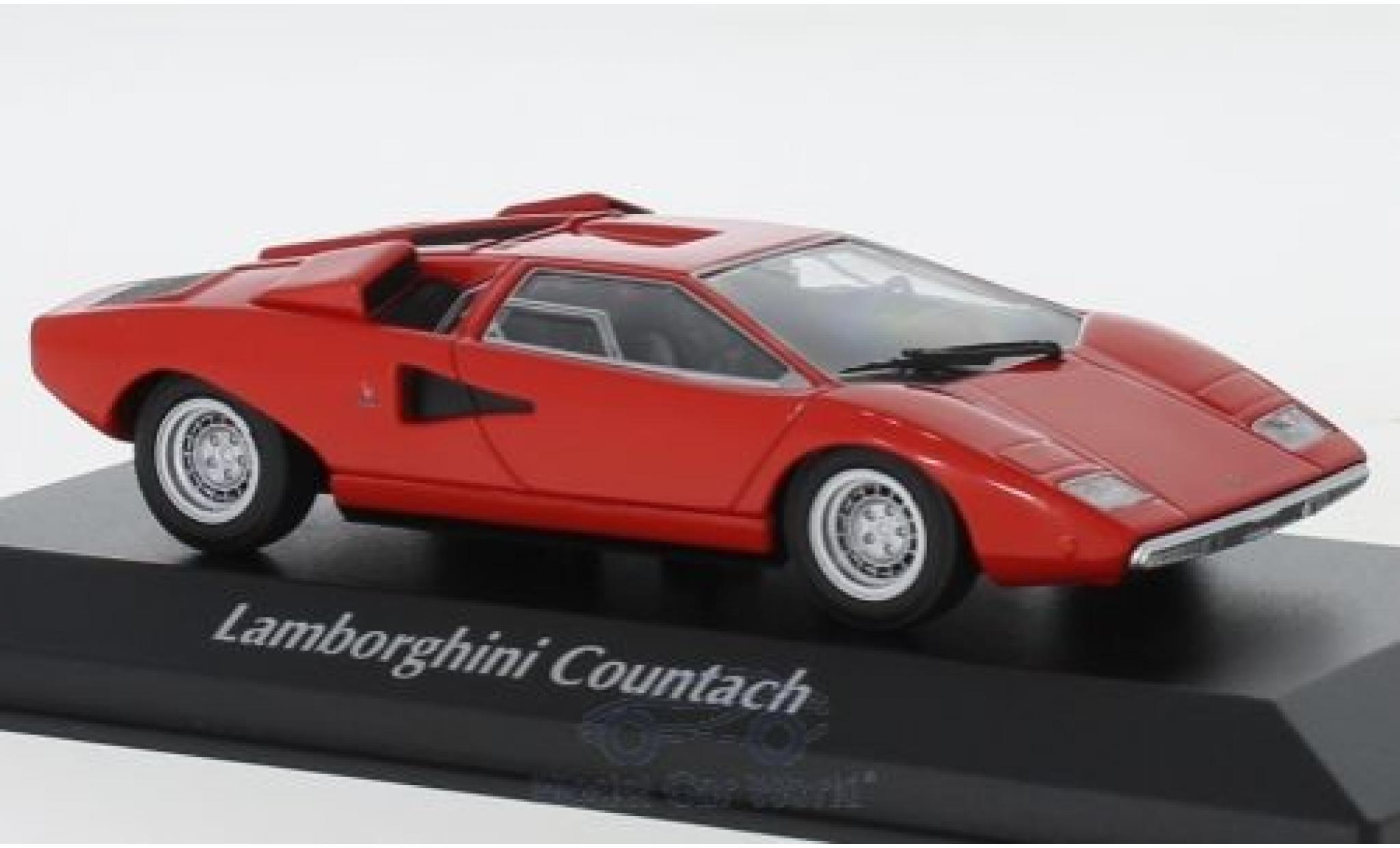 Lamborghini Countach 1/43 Maxichamps LP 400 rosso 1970 modellino in miniatura