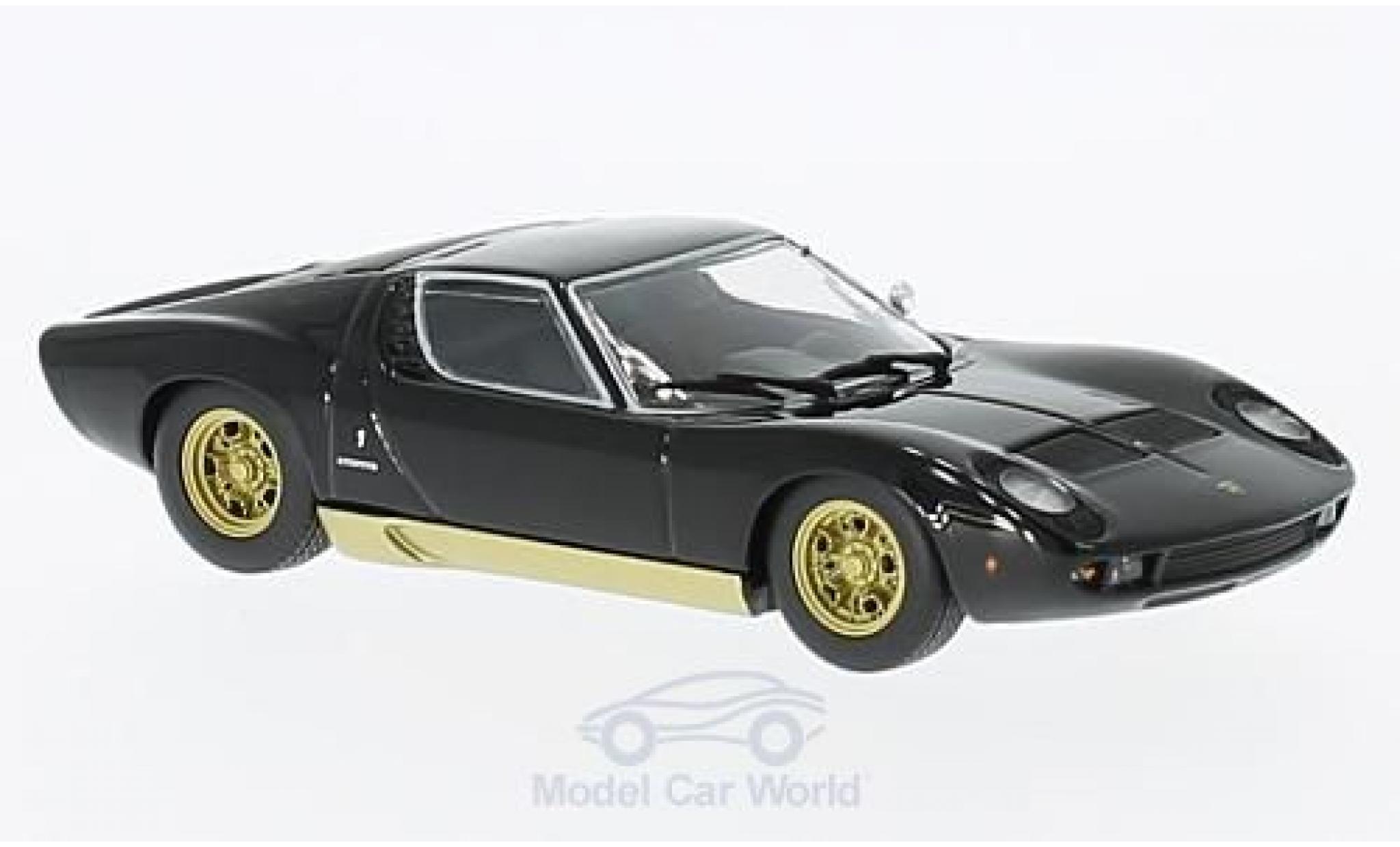 Lamborghini Miura 1/43 Maxichamps nero/gold 1966 modellino in miniatura