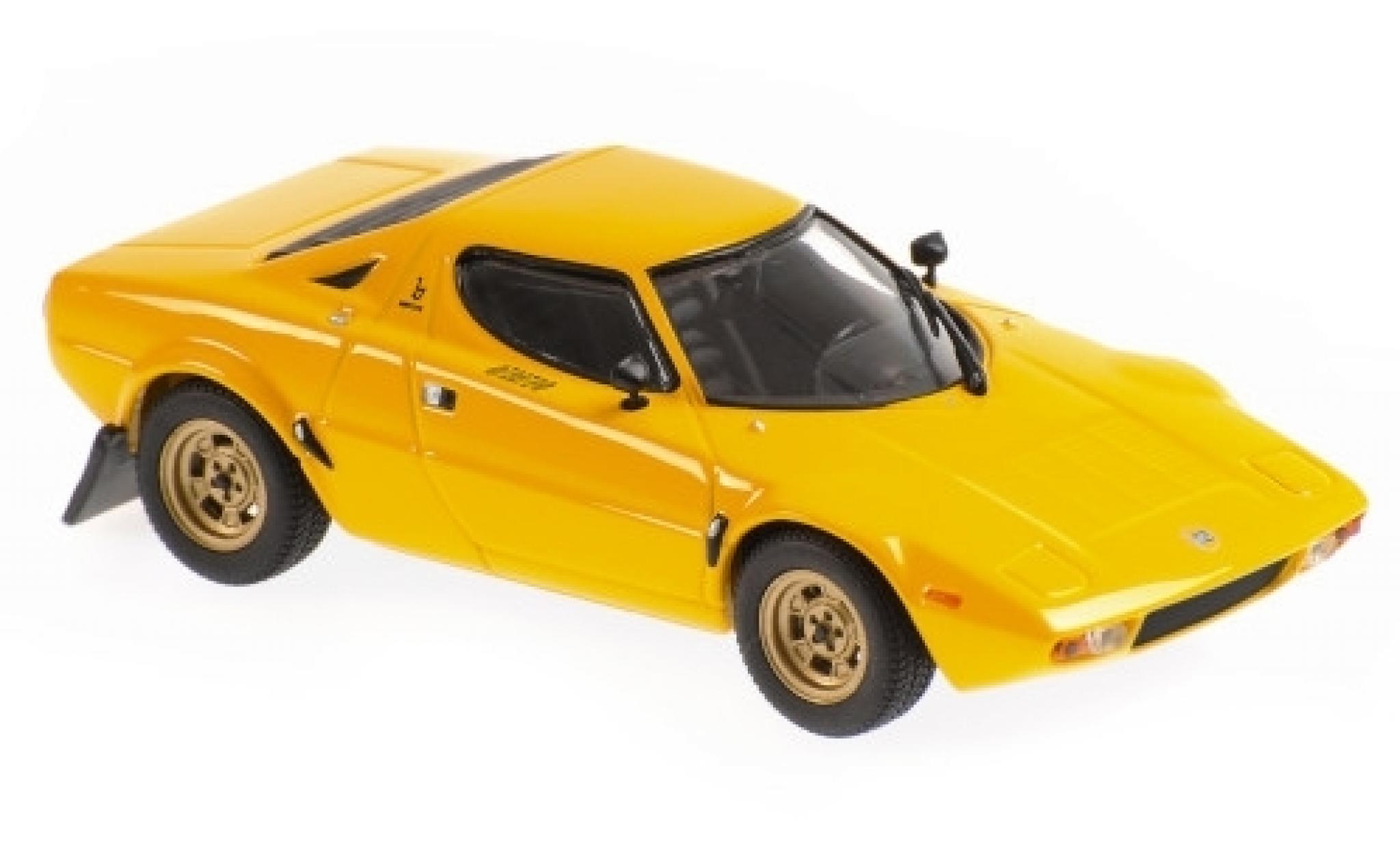 Lancia Stratos 1/43 Maxichamps giallo 1974 modellino in miniatura