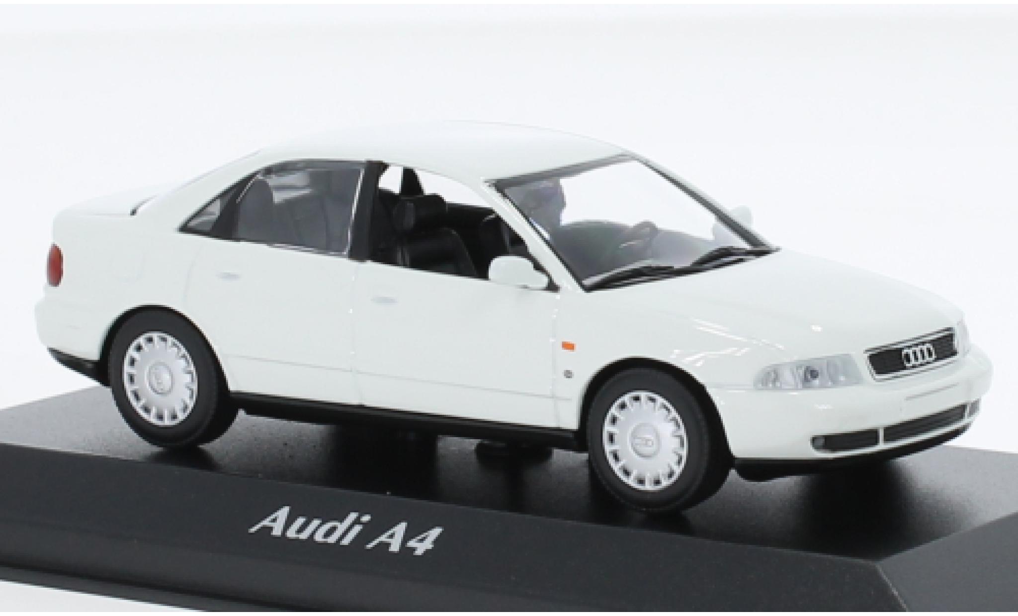 Audi A4 1/43 Maxichamps bianco 1995 modellino in miniatura