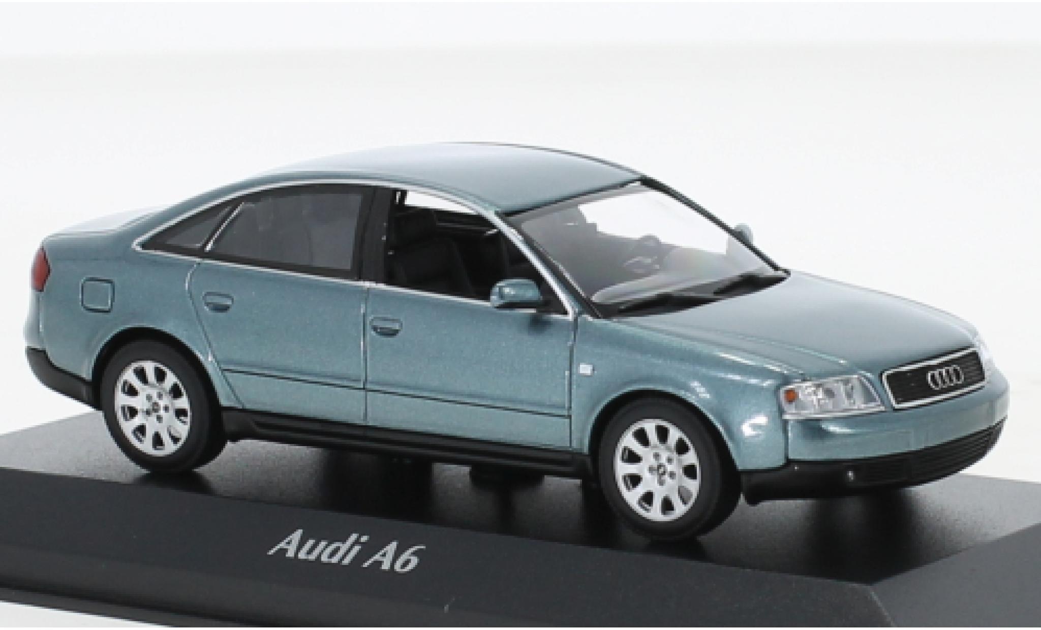Audi A6 1/43 Maxichamps metallise verde 1997 modellino in miniatura