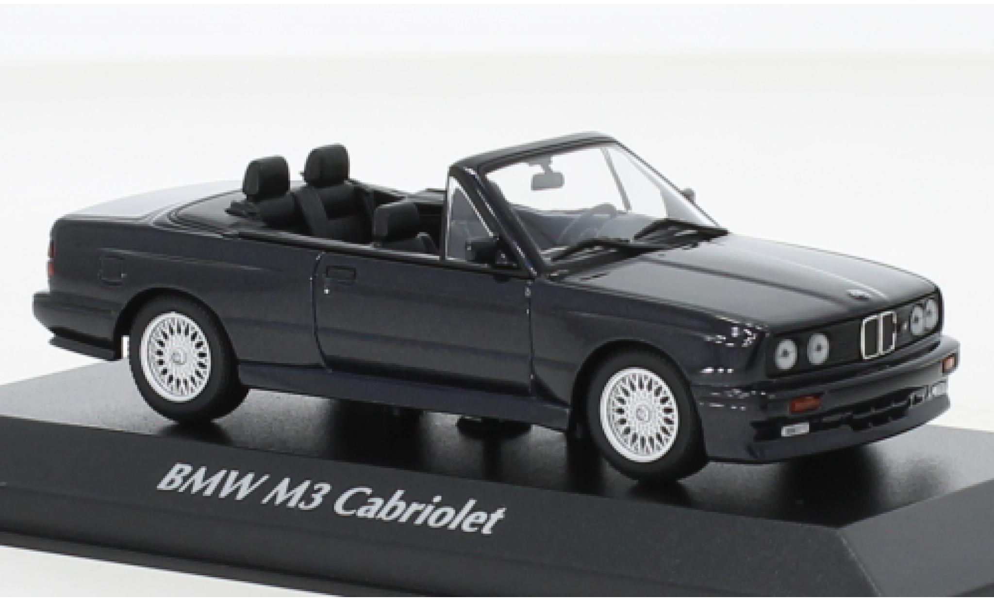 Bmw M3 1/43 Maxichamps (E30) Cabriolet metallise blu 1988 modellino in miniatura