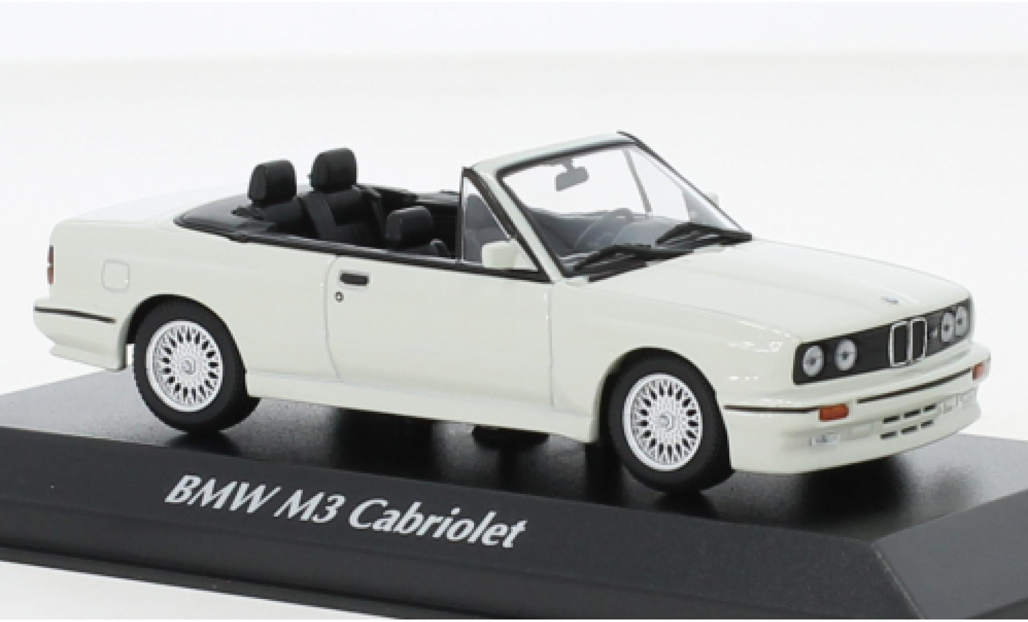Bmw M3 1/43 Maxichamps (E30) Cabriolet bianco 1988 modellino in miniatura