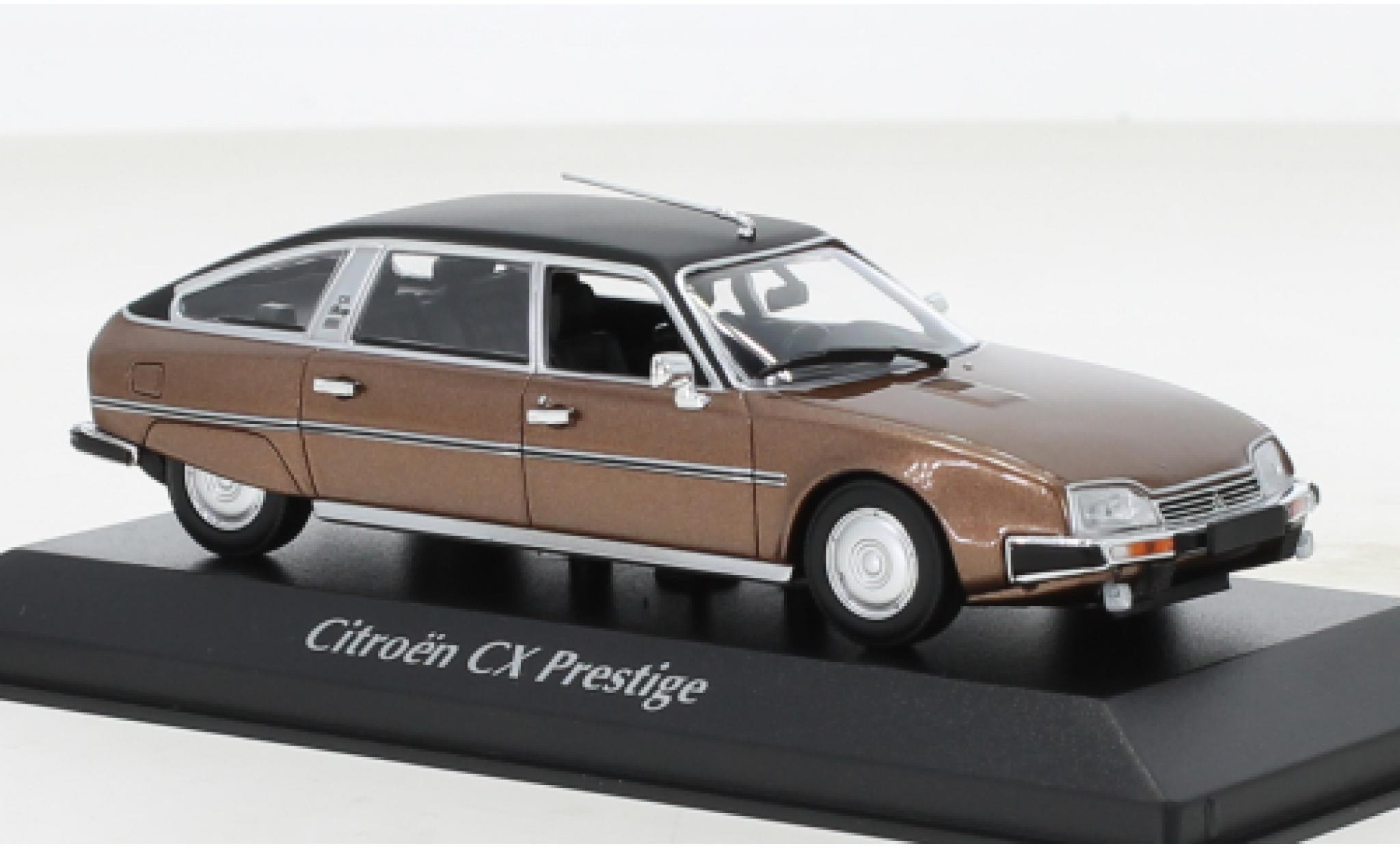 Citroen CX 1/43 Maxichamps Prestige metallise marroneee/nero 1980 modellino in miniatura