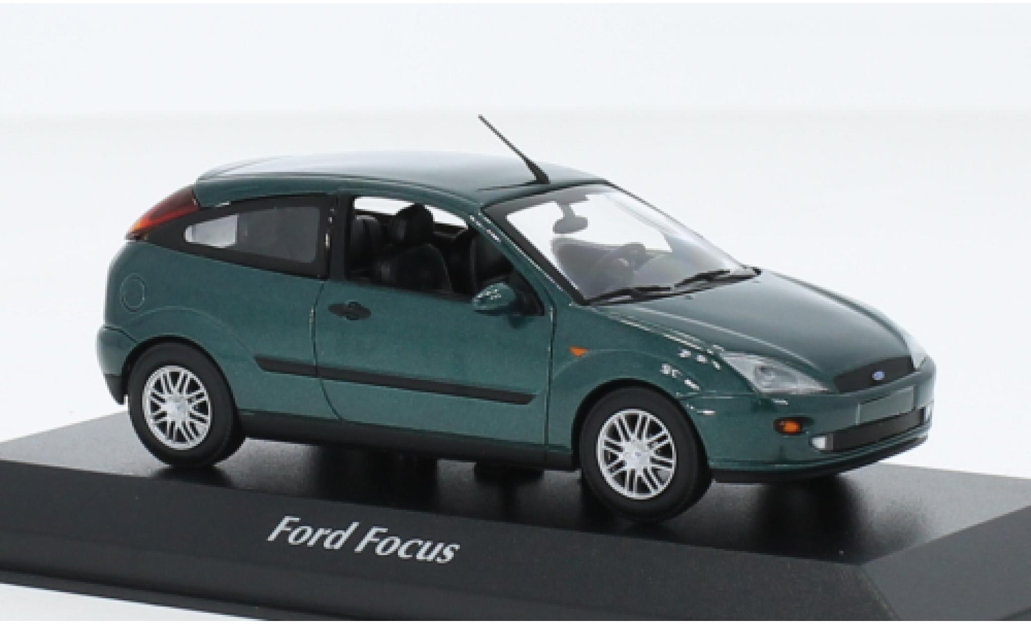 Ford Focus 1/43 Maxichamps MK I metallise verde 1998 modellino in miniatura