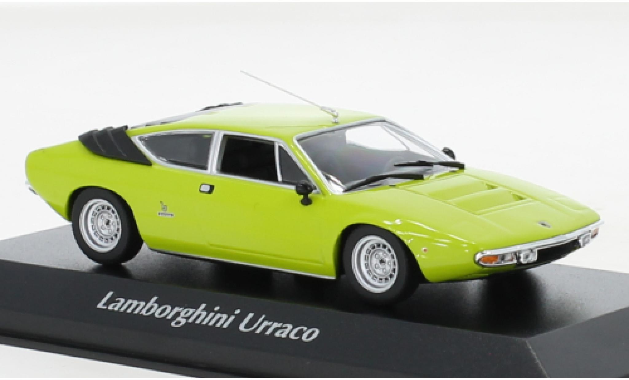 Lamborghini Urraco 1/43 Maxichamps verde 1974 modellino in miniatura