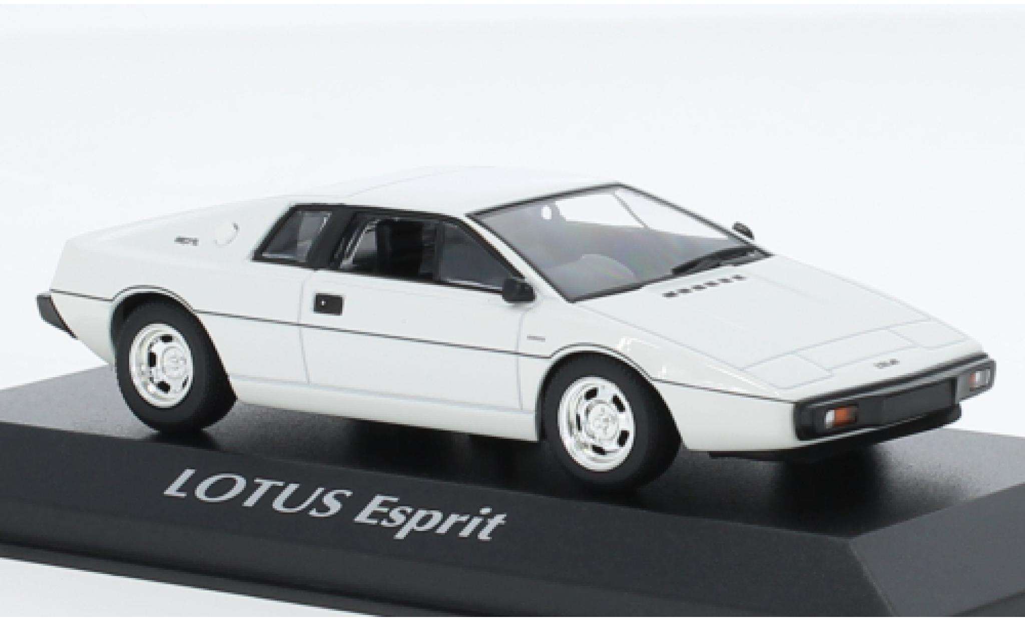 Lotus Esprit 1/43 Maxichamps Turbo bianco 1978 modellino in miniatura