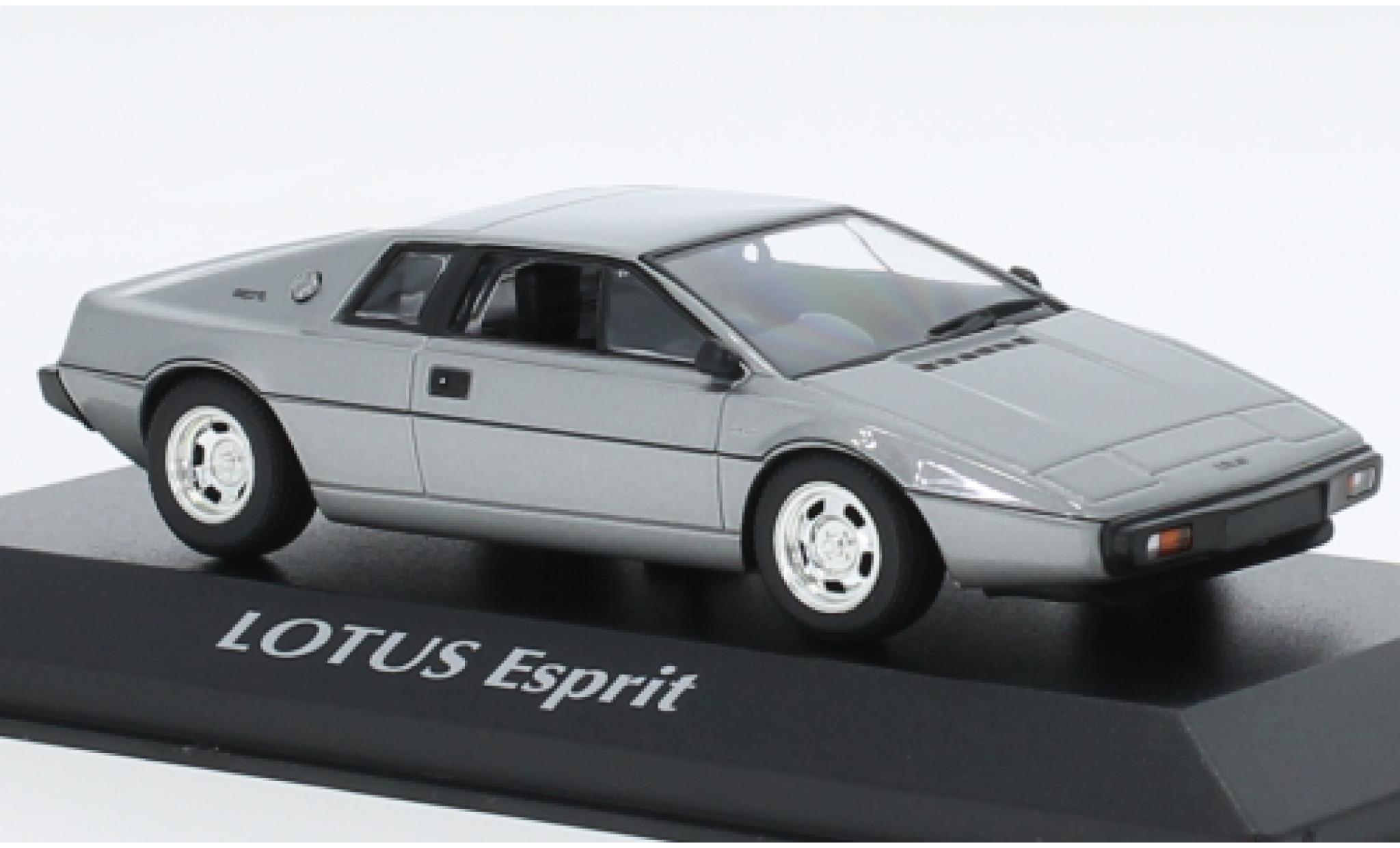Lotus Esprit 1/43 Maxichamps Turbo metallise grigio clair 1978 modellino in miniatura