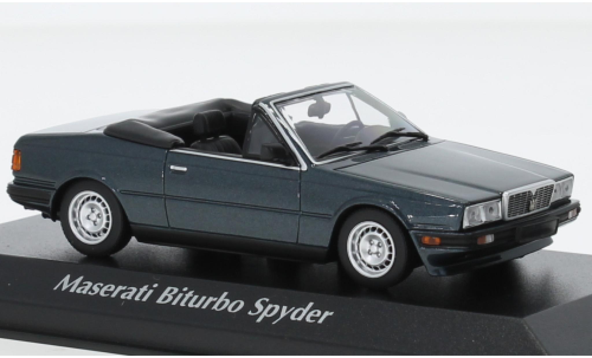 Maserati Biturbo 1/43 Maxichamps Spyder metallise verde 1982 modellino in miniatura