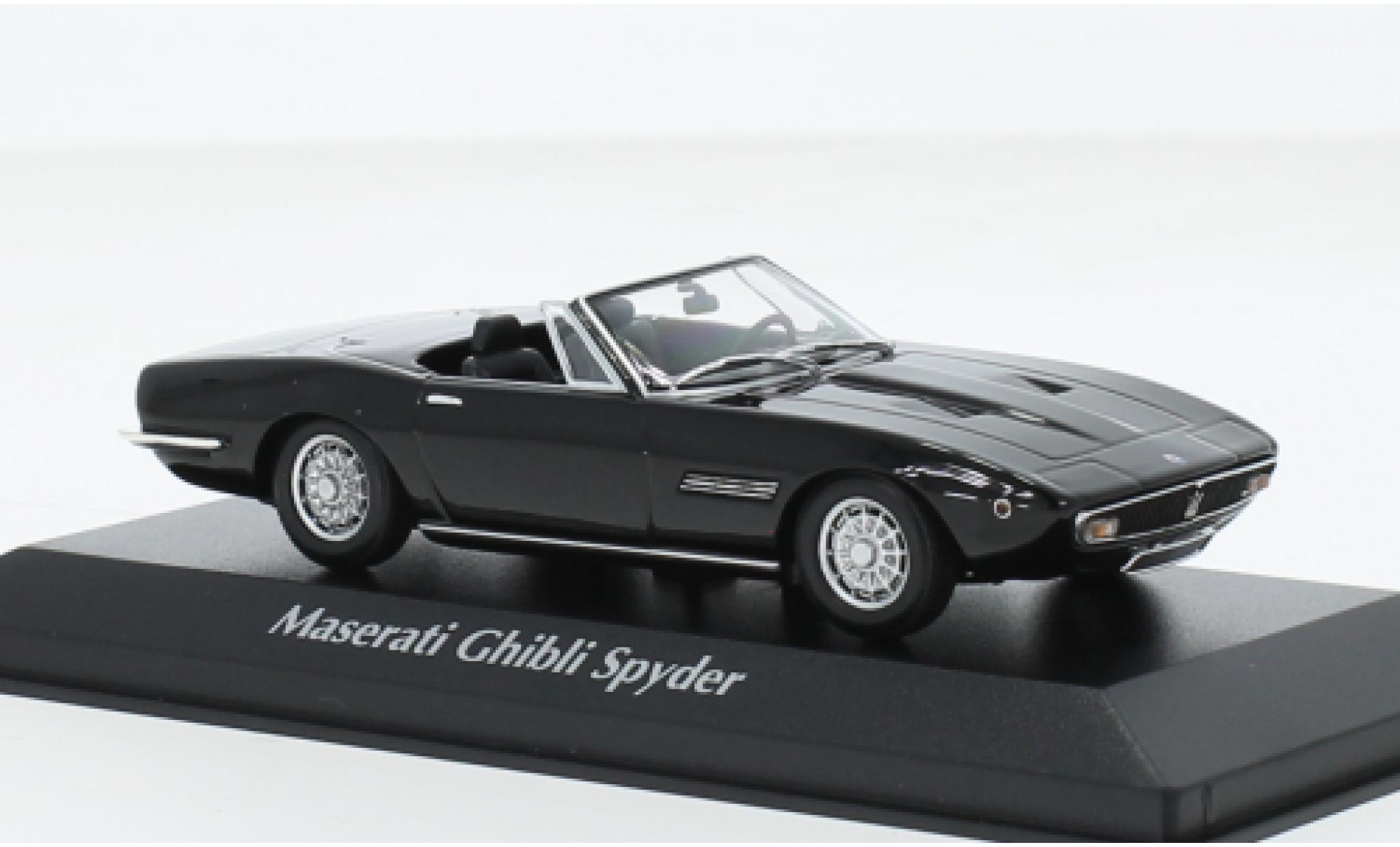 Maserati Ghibli 1/43 Maxichamps Spyder nero 1969 modellino in miniatura