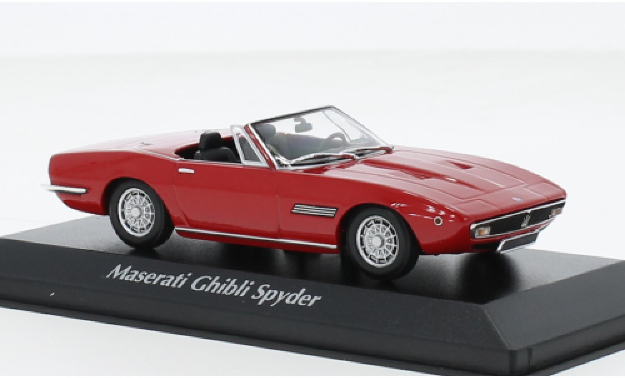 Maserati Ghibli 1/43 Maxichamps Spyder rosso 1969 modellino in miniatura