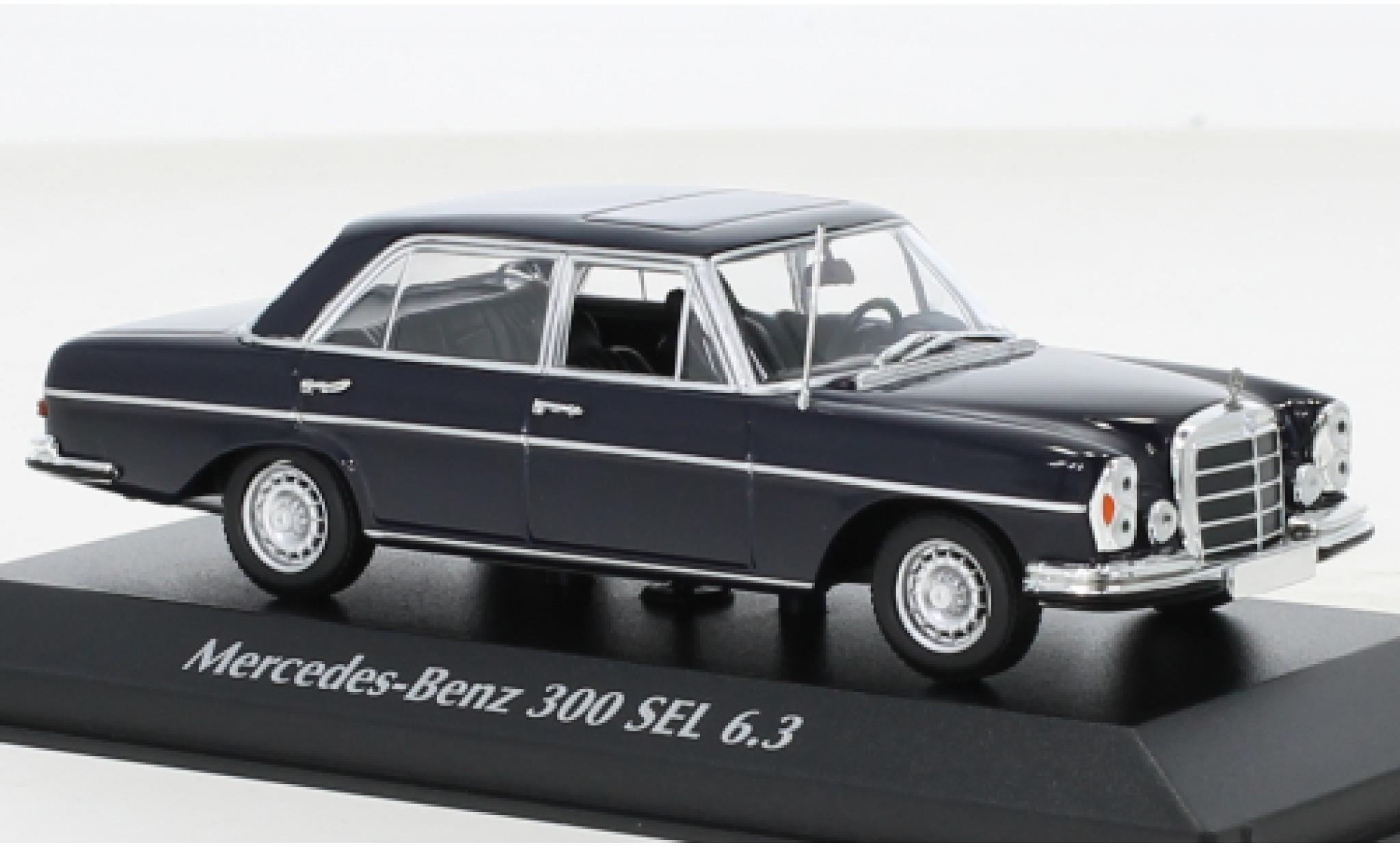 Mercedes 300 1/43 Maxichamps SEL 6.3 (W109) blu foncé 1968 modellino in miniatura