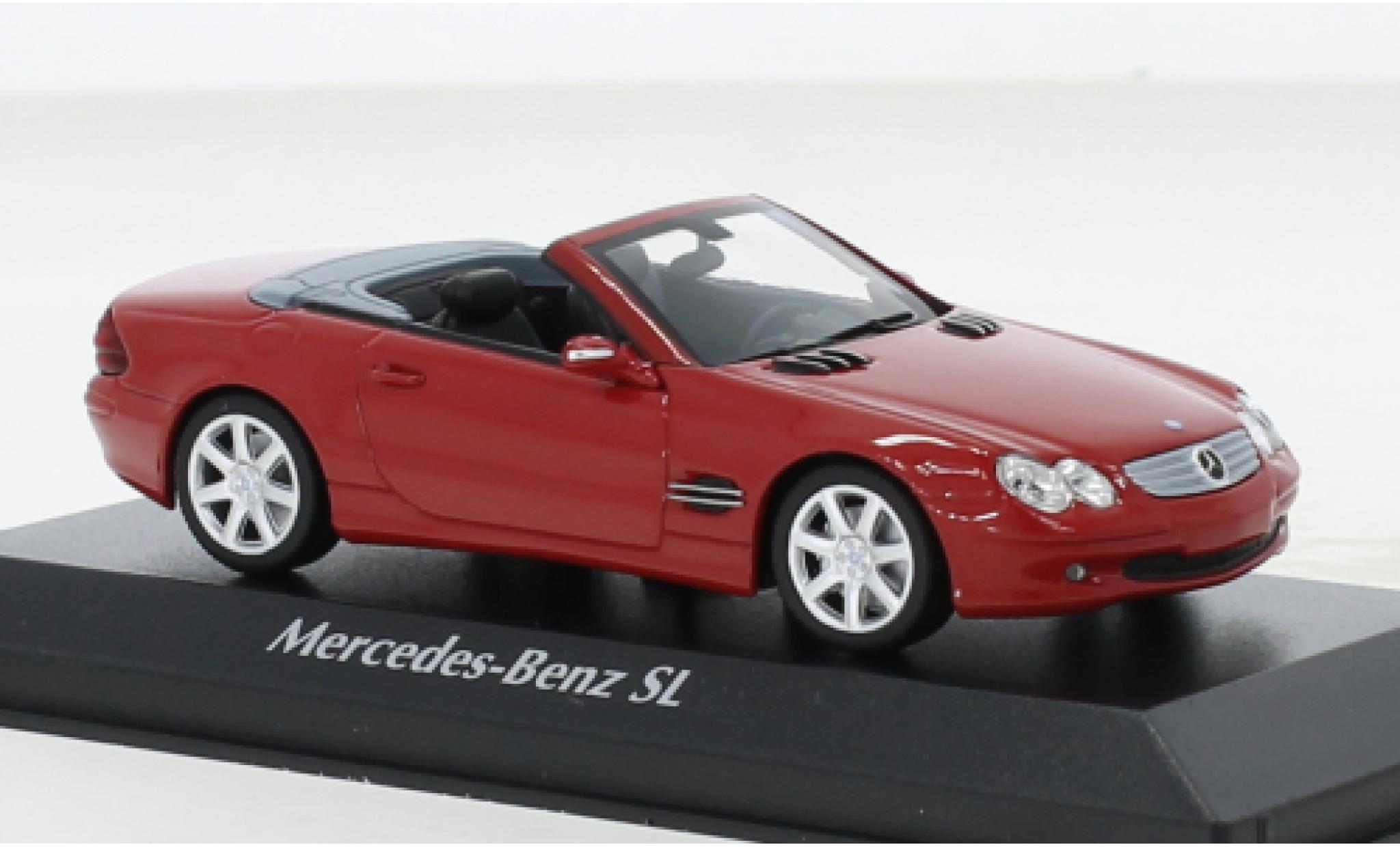 Mercedes Classe SL 1/43 Maxichamps (R230) rosso 2001 modellino in miniatura