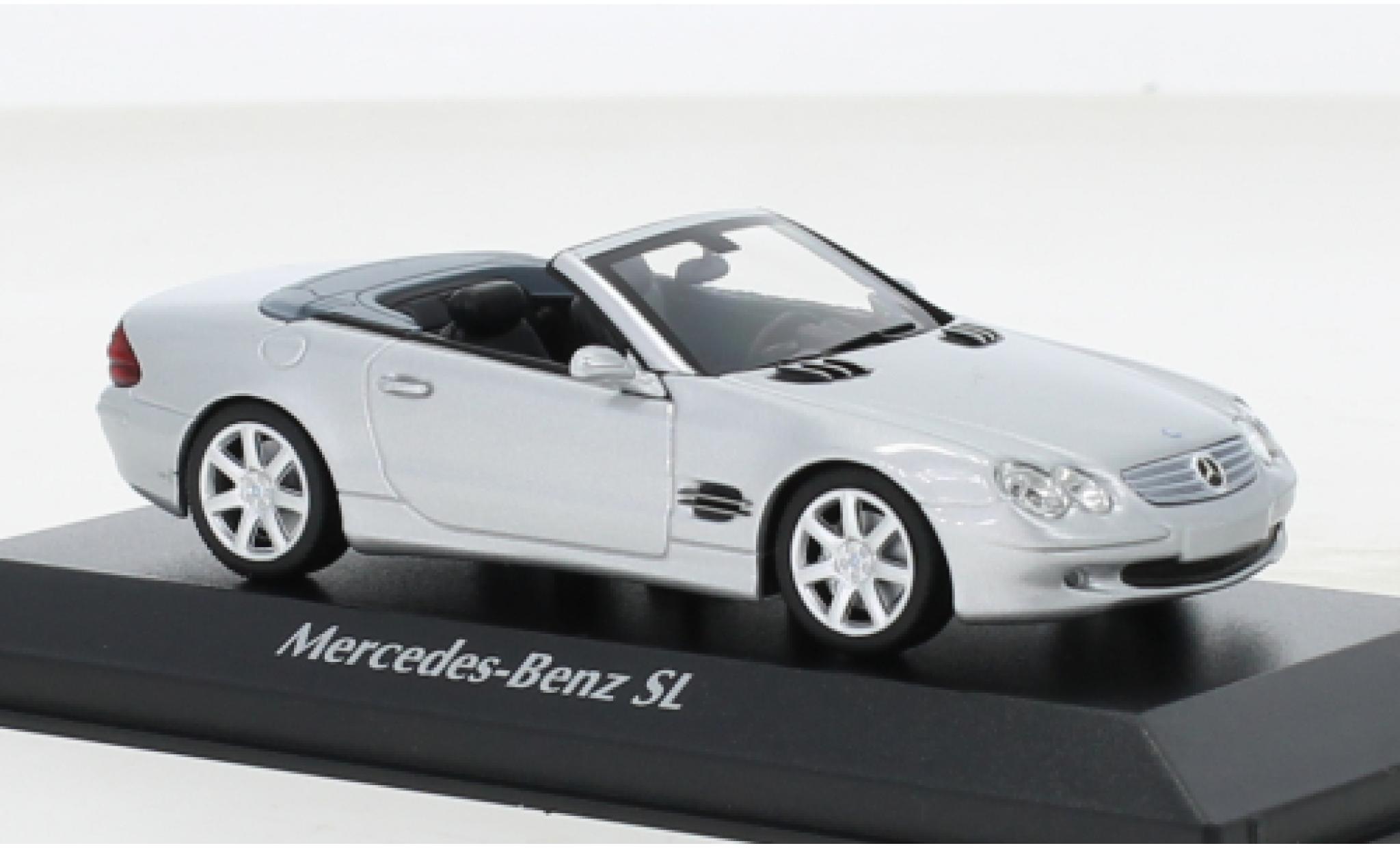 Mercedes Classe SL 1/43 Maxichamps (R230) grigio 2001 modellino in miniatura