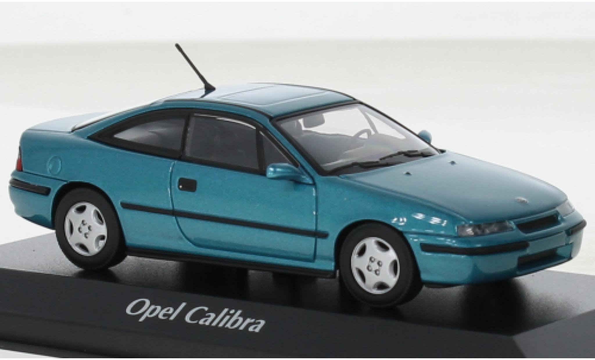 Opel Calibra 1/43 Maxichamps metallise turchese 1989 modellino in miniatura