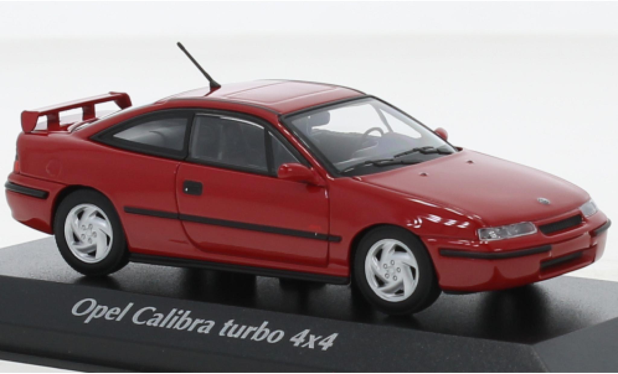 Opel Calibra 1/43 Maxichamps Turbo 4x4 rosso 1992 modellino in miniatura