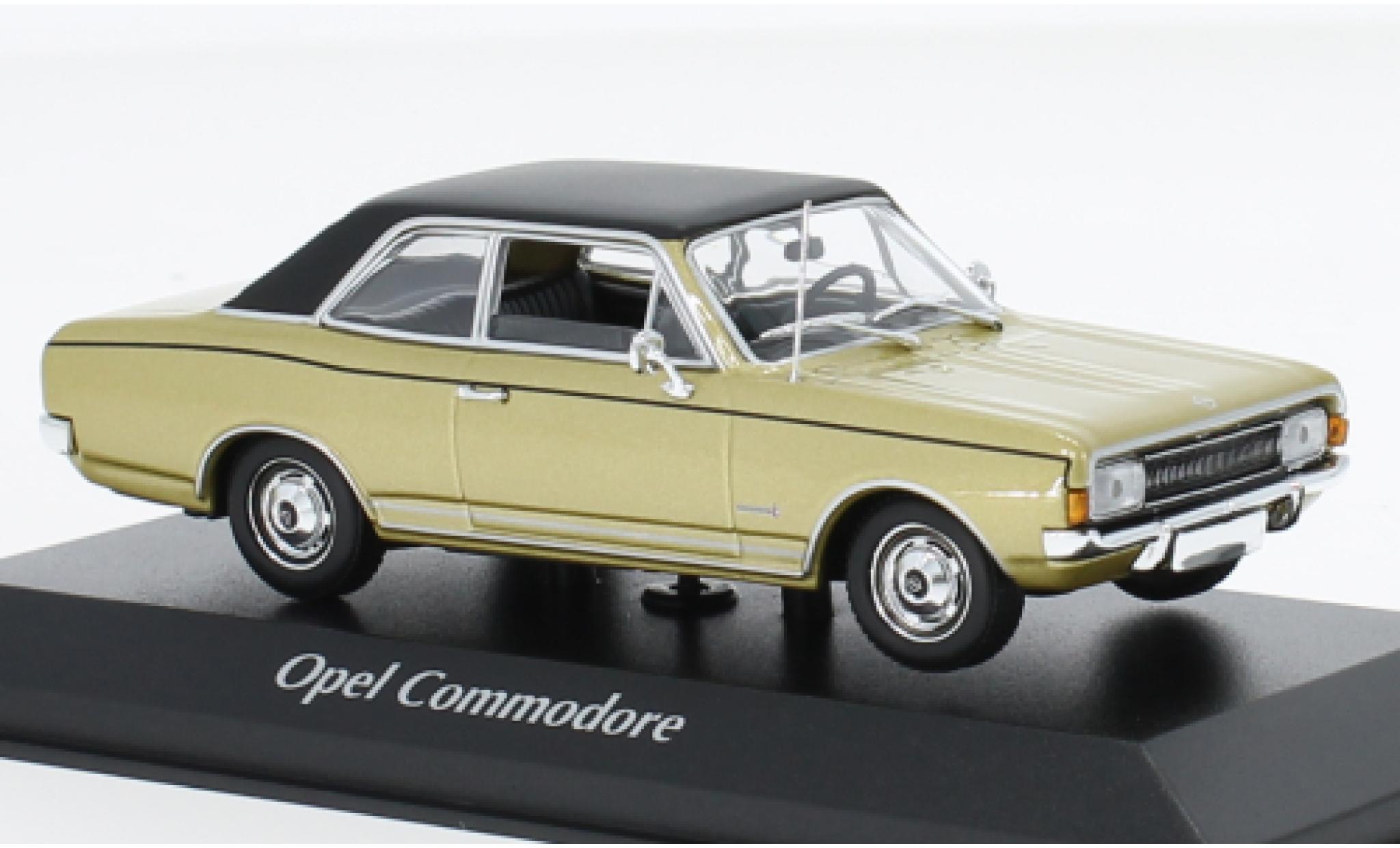 Opel Commodore 1/43 Maxichamps A metallise beige/nero 1970 modellino in miniatura