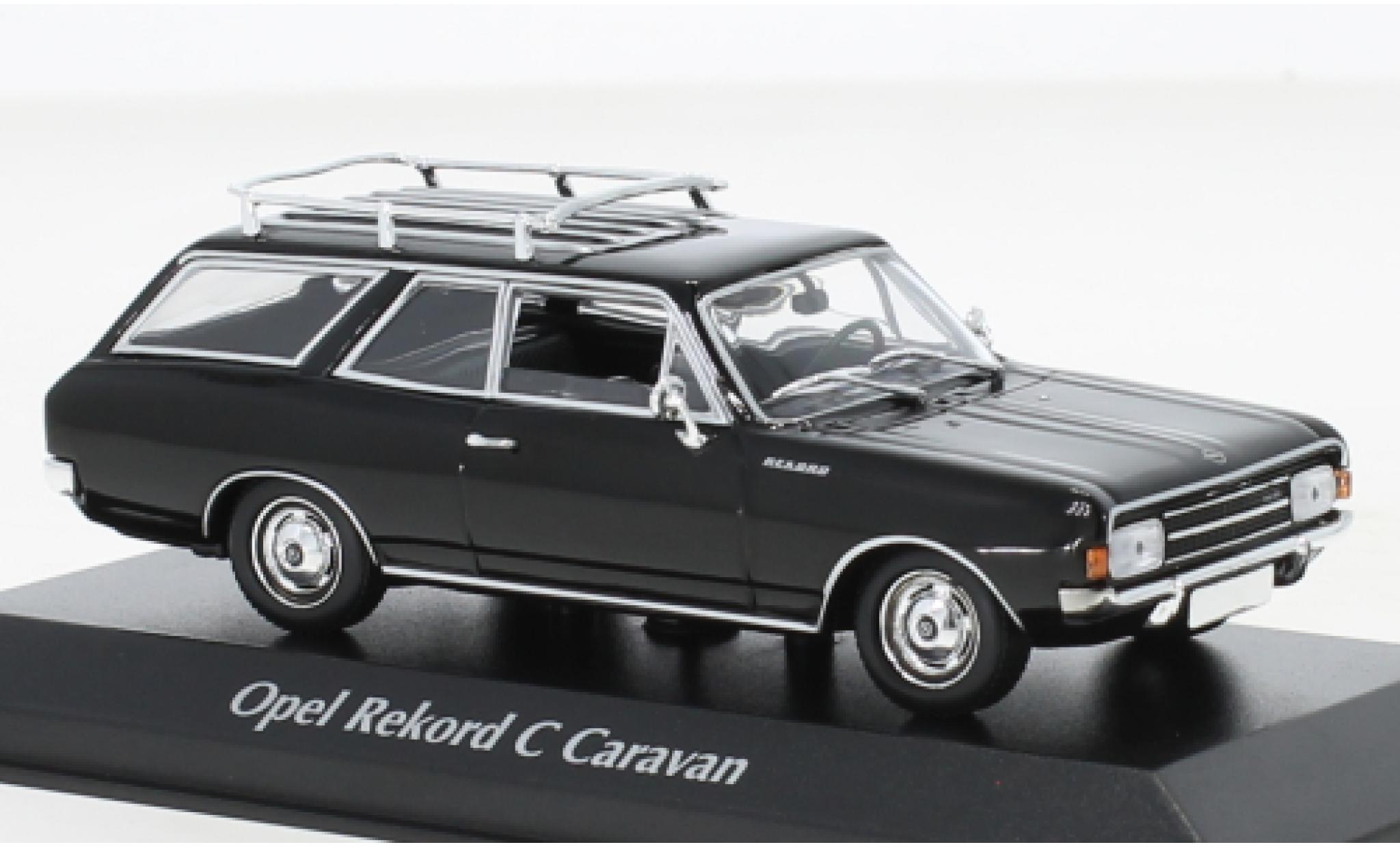 Opel Rekord 1/43 Maxichamps C Caravan nero 1968 modellino in miniatura