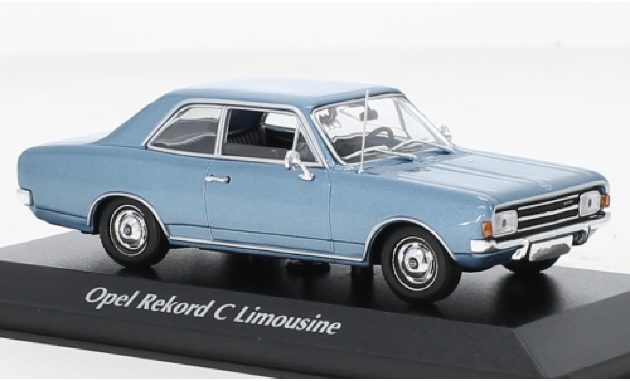 Opel Rekord 1/43 Maxichamps C metallise blu 1966 modellino in miniatura