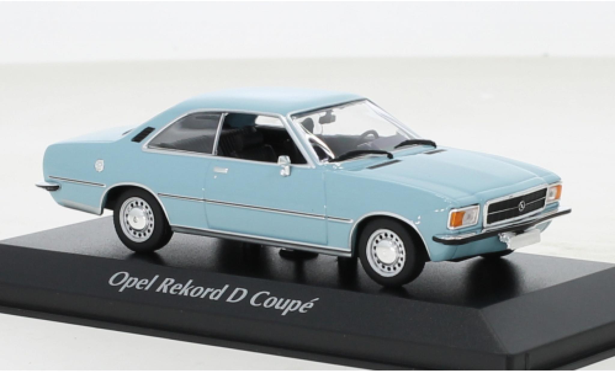 Opel Rekord 1/43 Maxichamps D Coupe blu 1975 modellino in miniatura