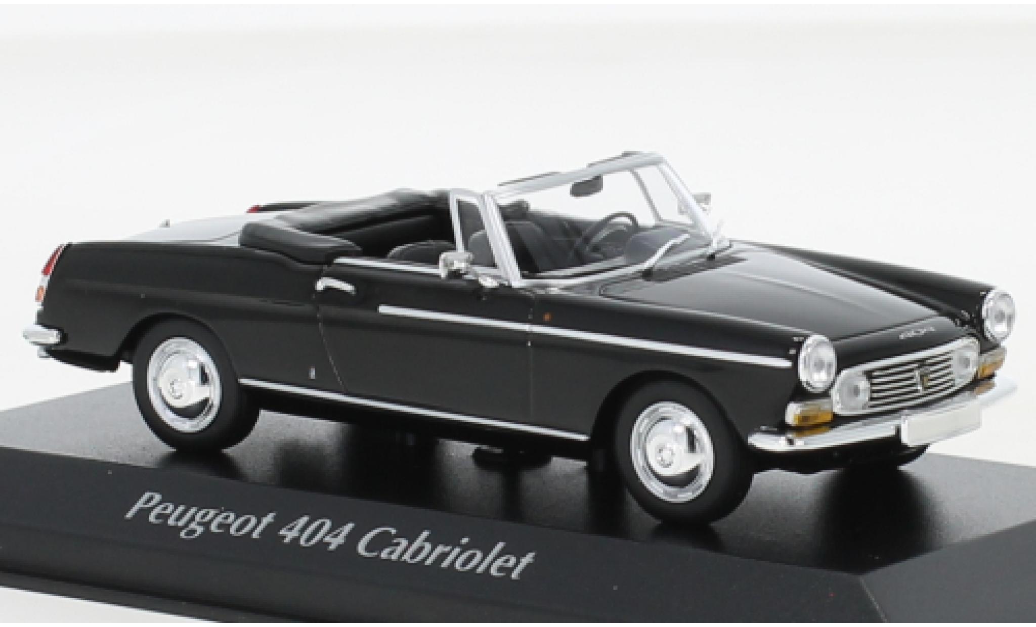 Peugeot 404 1/43 Maxichamps cabriolet nero 1962 modellino in miniatura