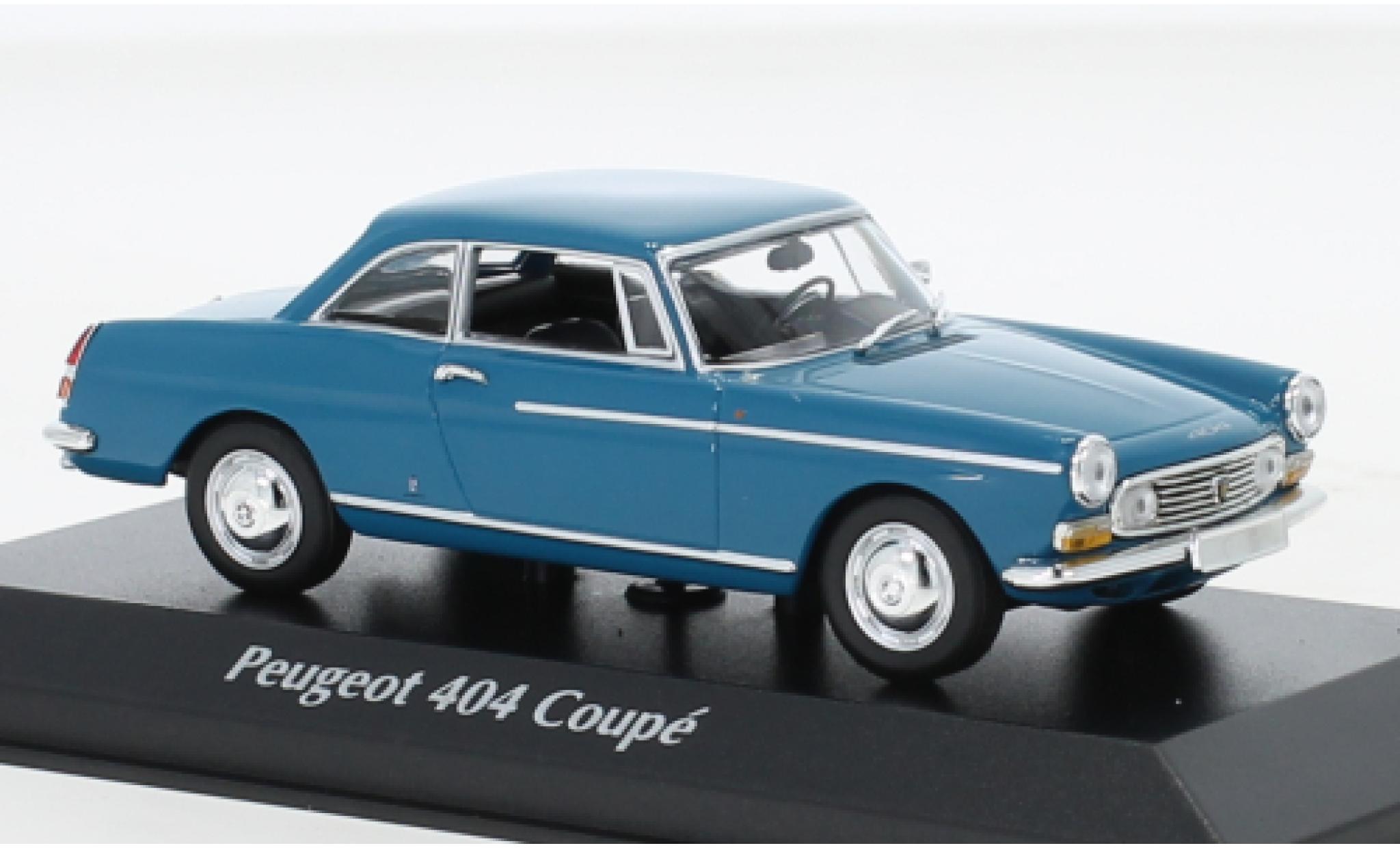 Peugeot 404 1/43 Maxichamps Coupe blu 1962 modellino in miniatura