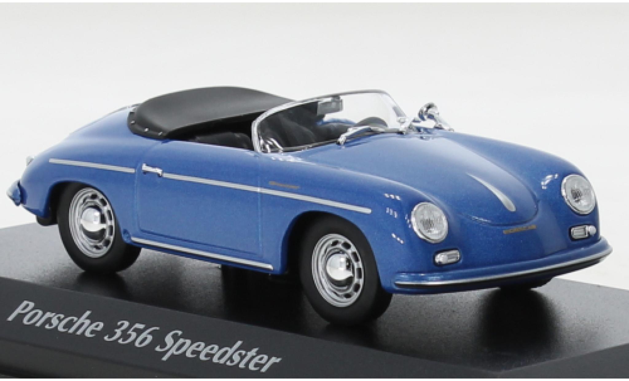 Porsche 356 1/43 Maxichamps A Speedster metallise blu 1956 modellino in miniatura