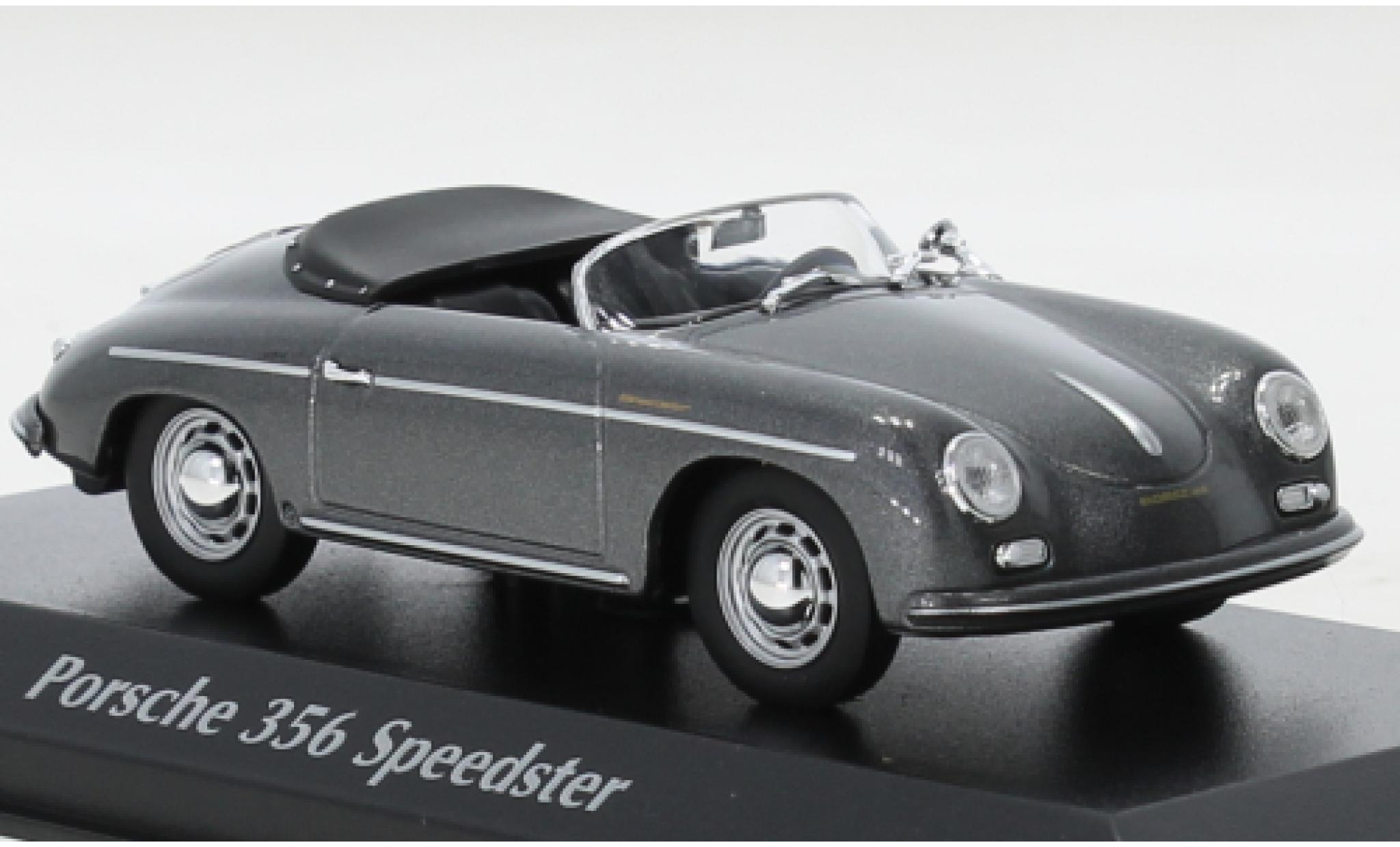 Porsche 356 1/43 Maxichamps A Speedster metallise grigio 1956 modellino in miniatura