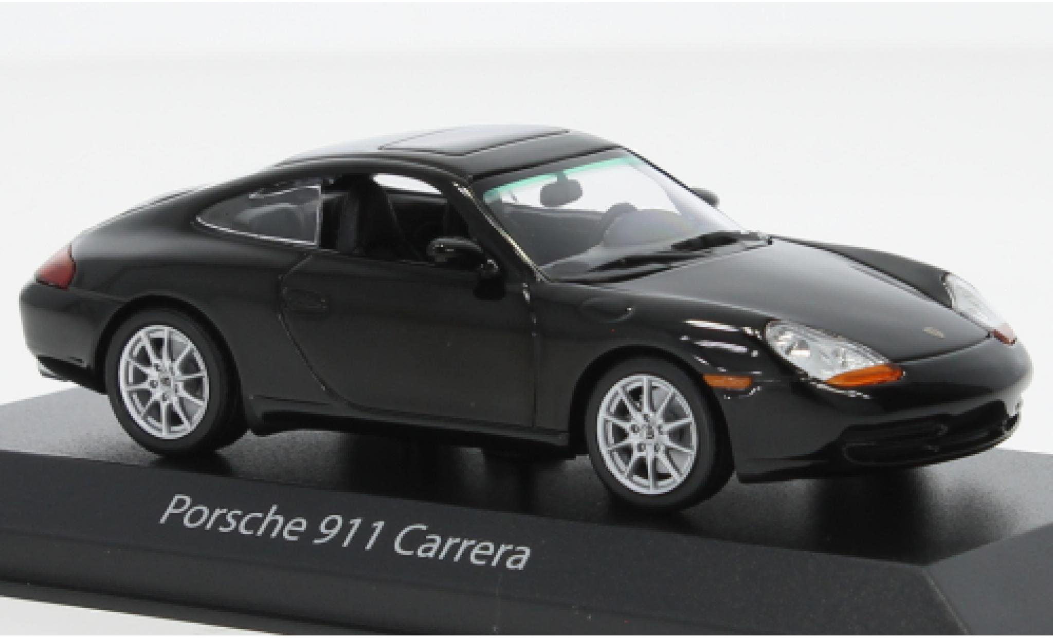 Porsche 996 1/43 Maxichamps 911  metallise nero 1998 modellino in miniatura