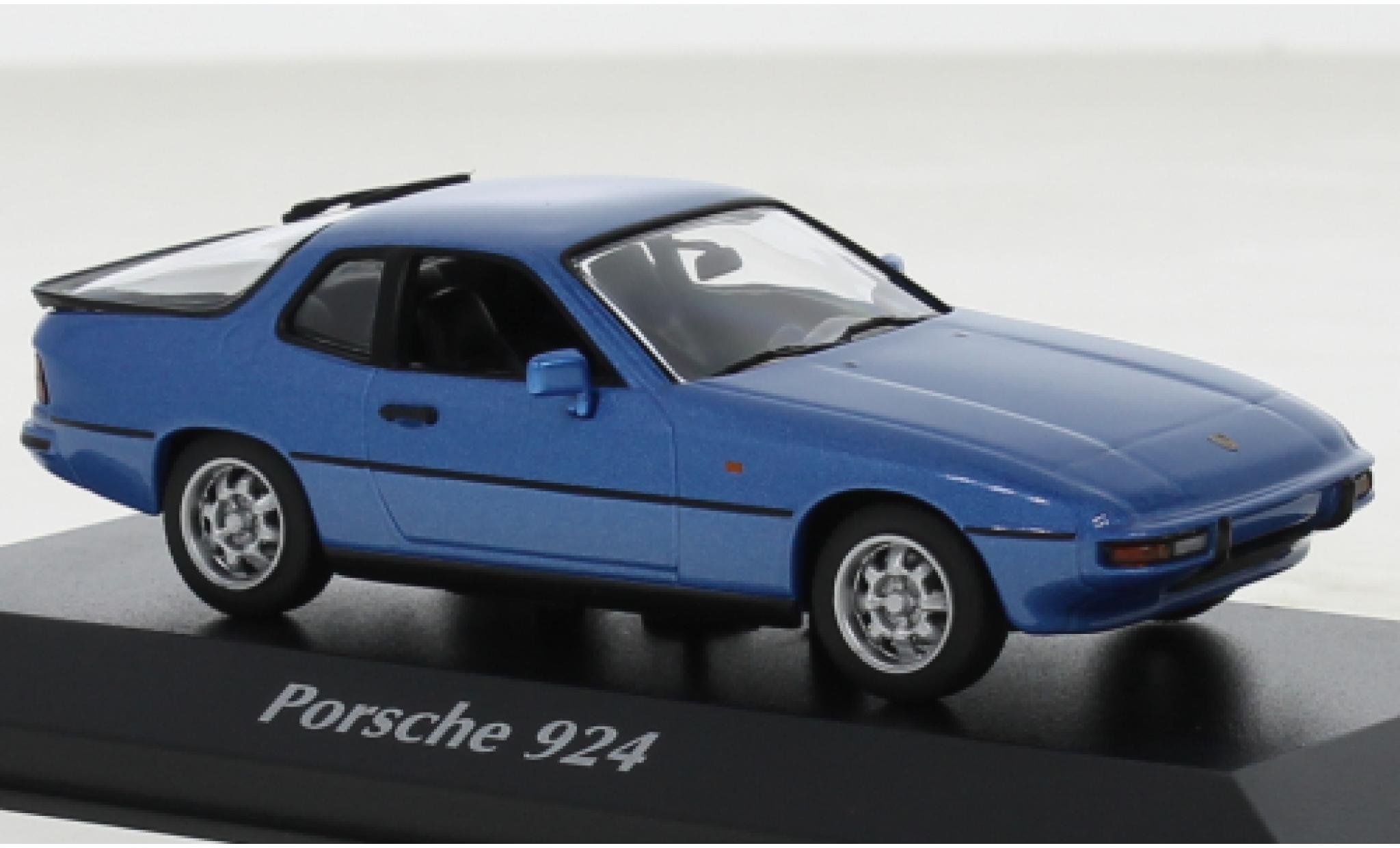 Porsche 924 1/43 Maxichamps metallise blu 1976 modellino in miniatura