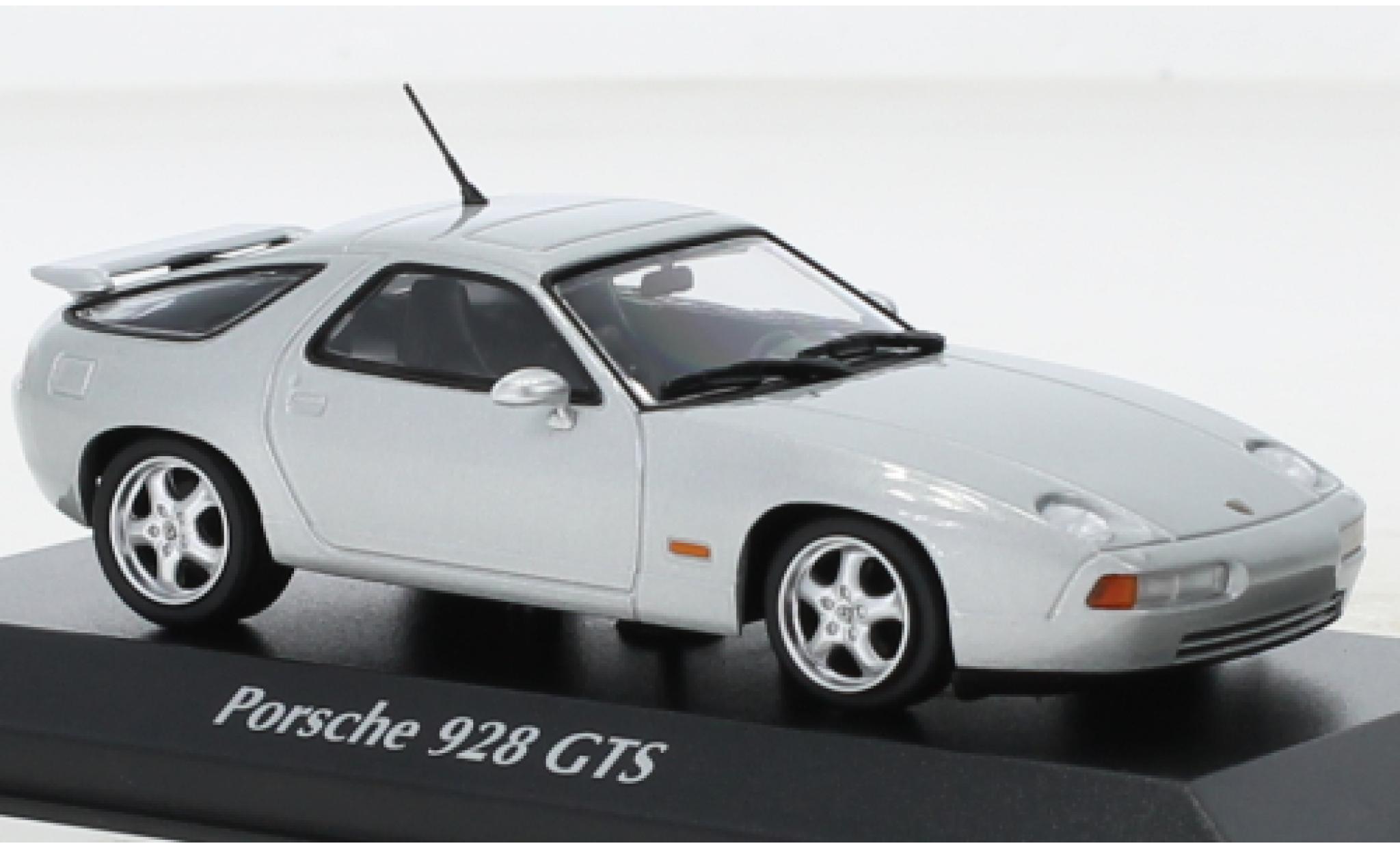 Porsche 928 1/43 Maxichamps GTS metallise grigio 1991 modellino in miniatura