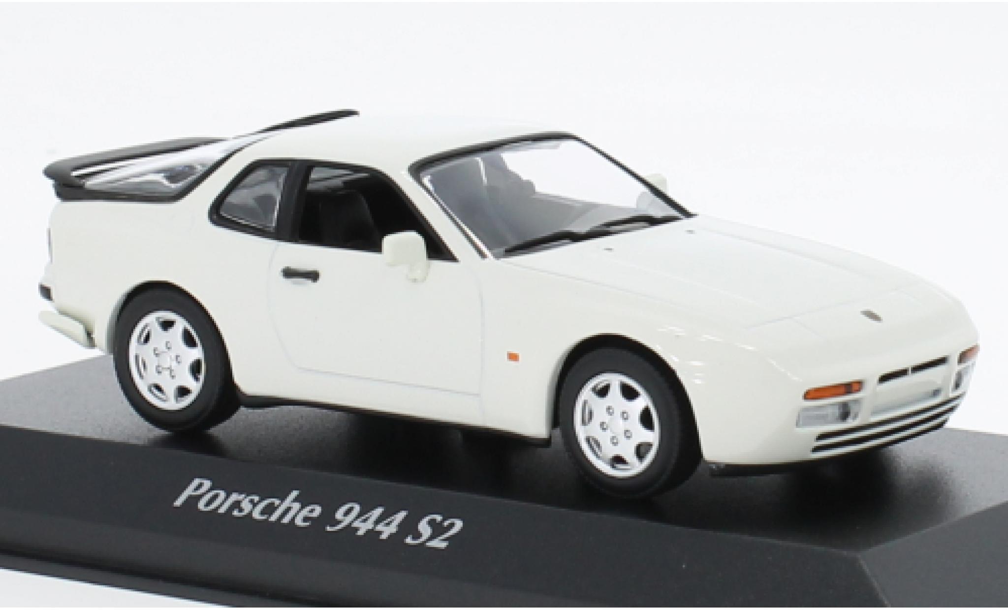 Porsche 944 1/43 Maxichamps S2 bianco 1989 modellino in miniatura