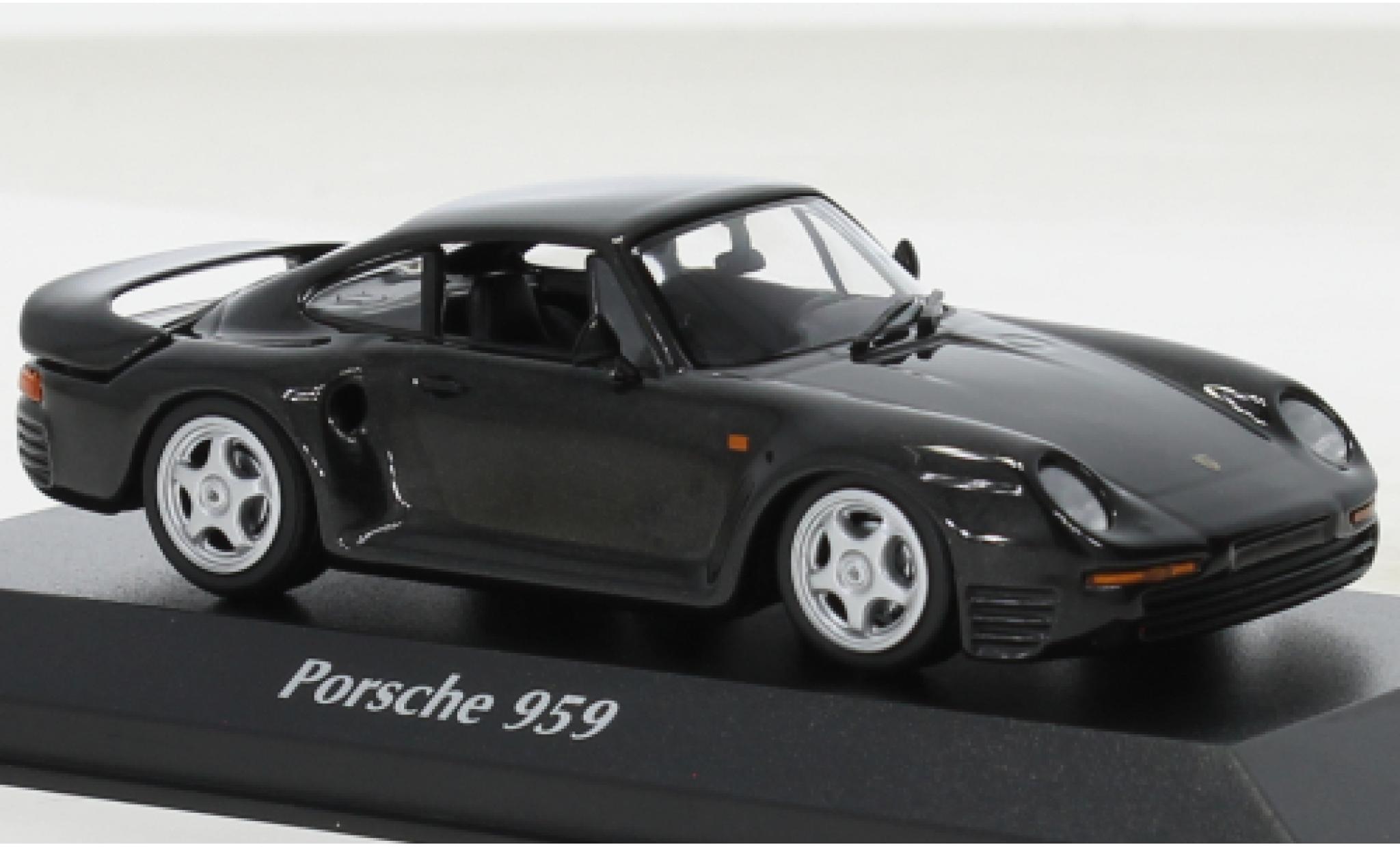 Porsche 959 1/43 Maxichamps metallise grigio 1987 modellino in miniatura