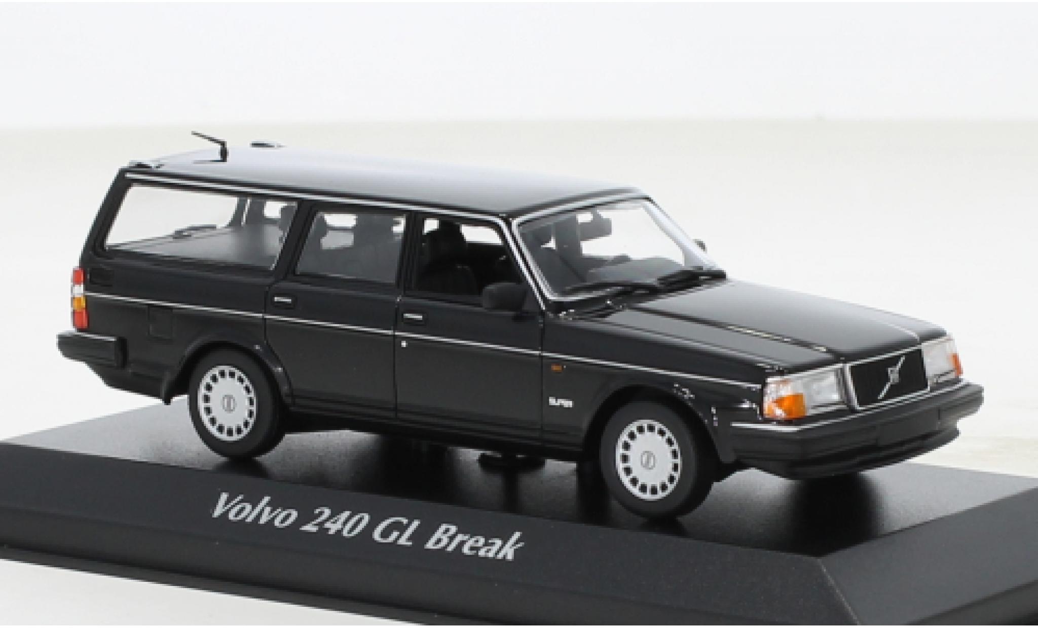 Volvo 240 1/43 Maxichamps GL Break nero 1986 modellino in miniatura
