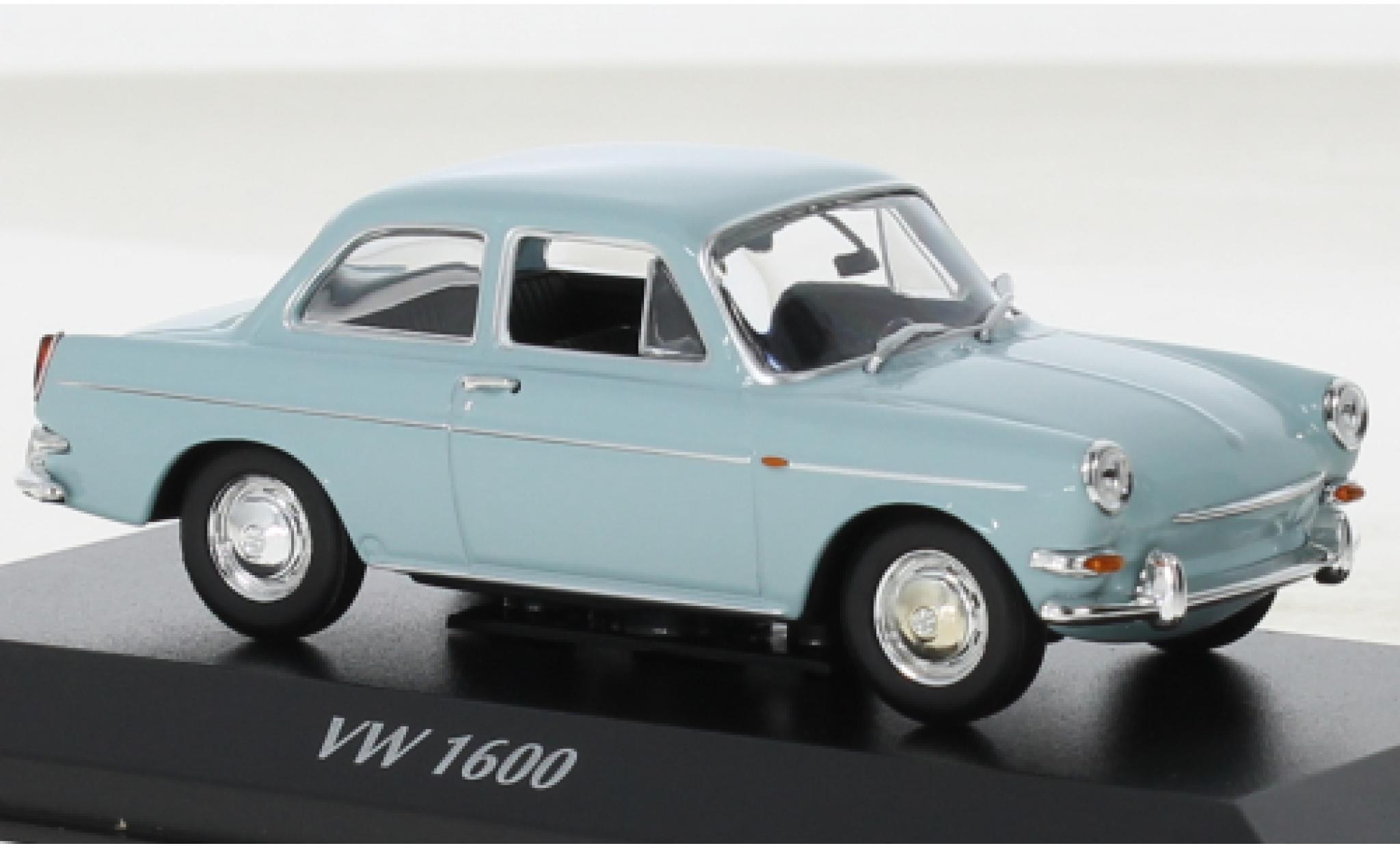 Volkswagen 1600 1/43 Maxichamps metallise blu clair 1966 modellino in miniatura