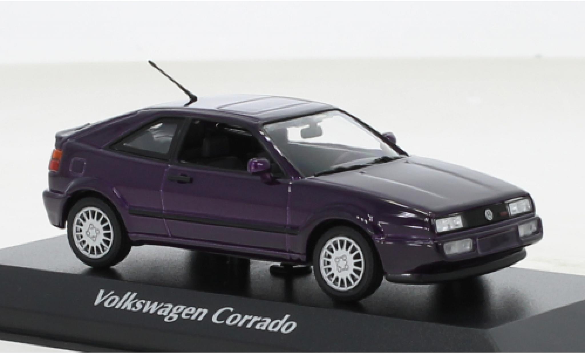 Volkswagen Corrado 1/43 Maxichamps G60 metallise porpora 1990 modellino in miniatura