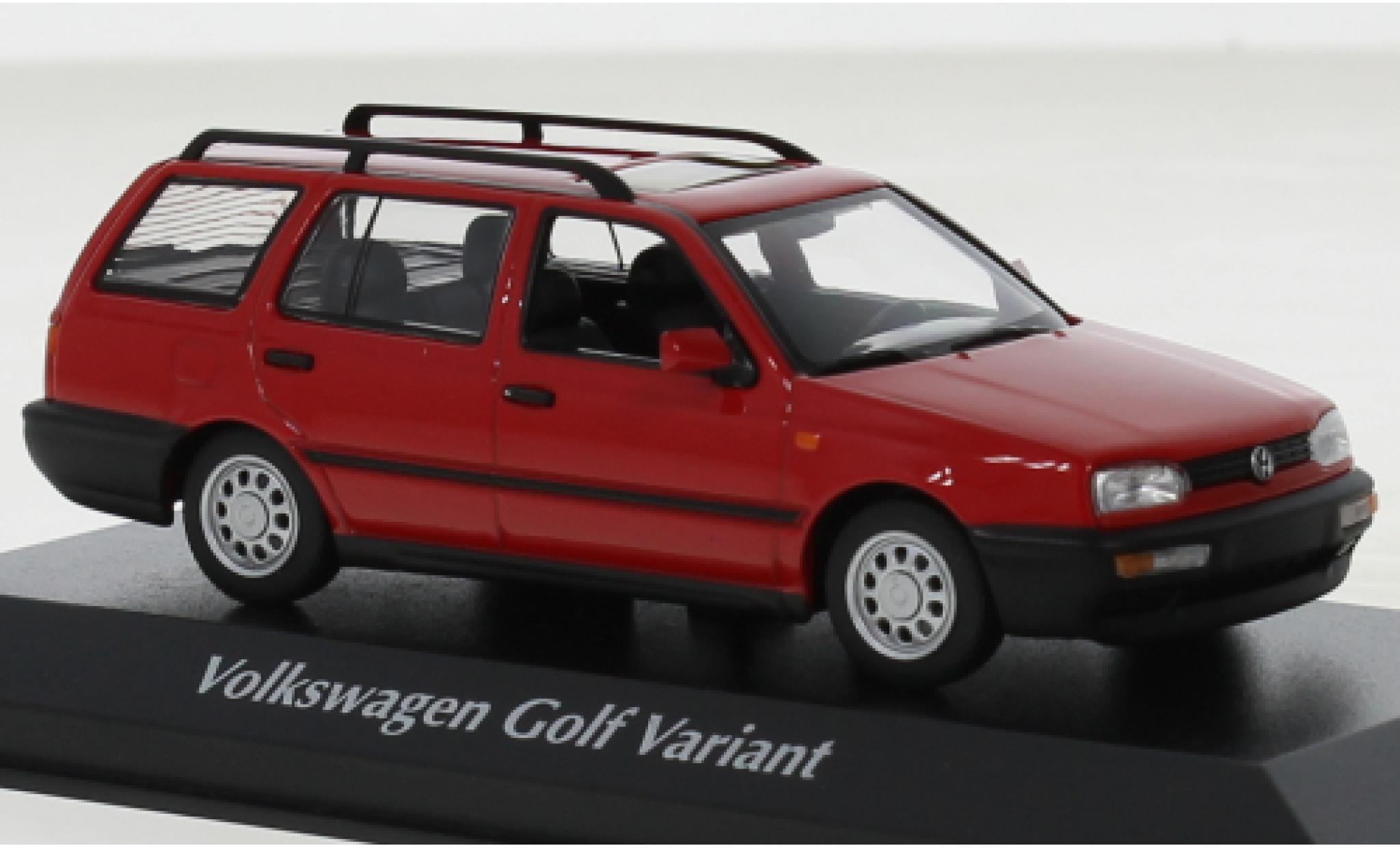 Volkswagen Golf 1/43 Maxichamps Variant rosso 1997 modellino in miniatura