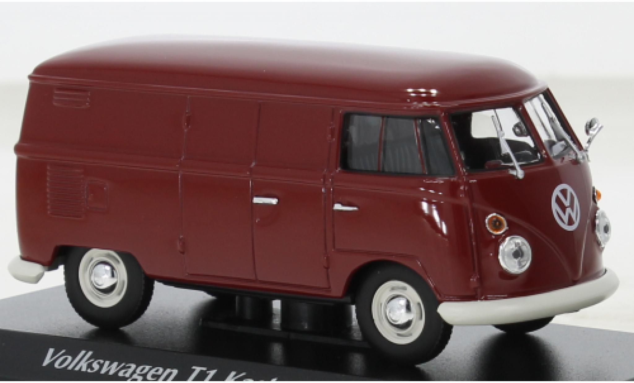 Volkswagen T1 1/43 Maxichamps fourgon metallise rosso foncé 1963 modellino in miniatura