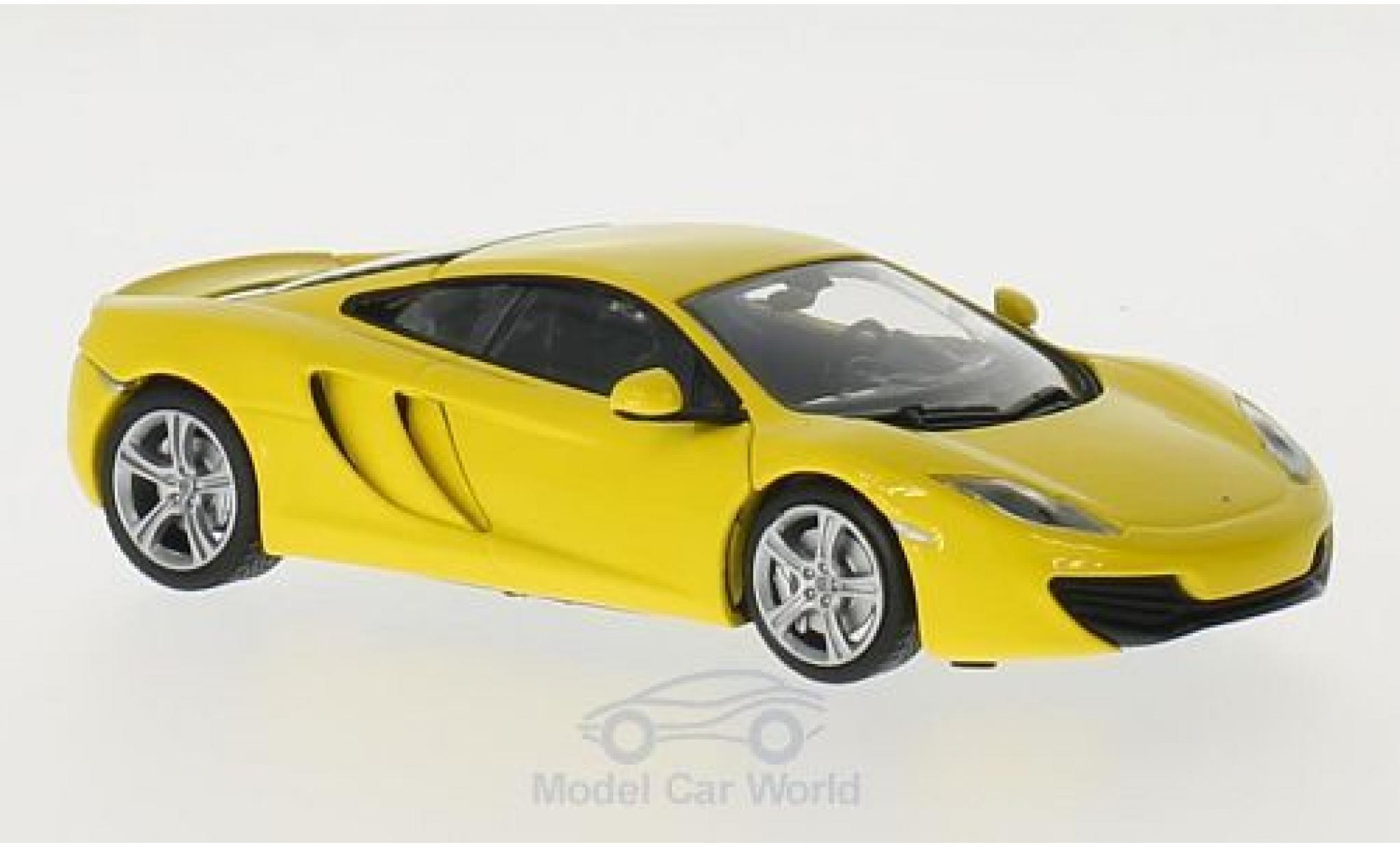 McLaren MP4-12C 1/43 Maxichamps 12C giallo 2011 modellino in miniatura
