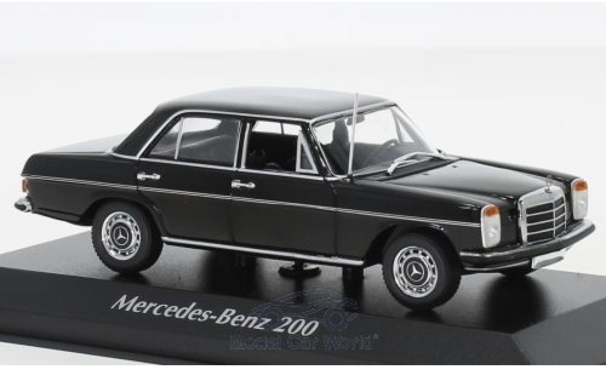 Mercedes 200 1/43 Maxichamps nero 1968 modellino in miniatura