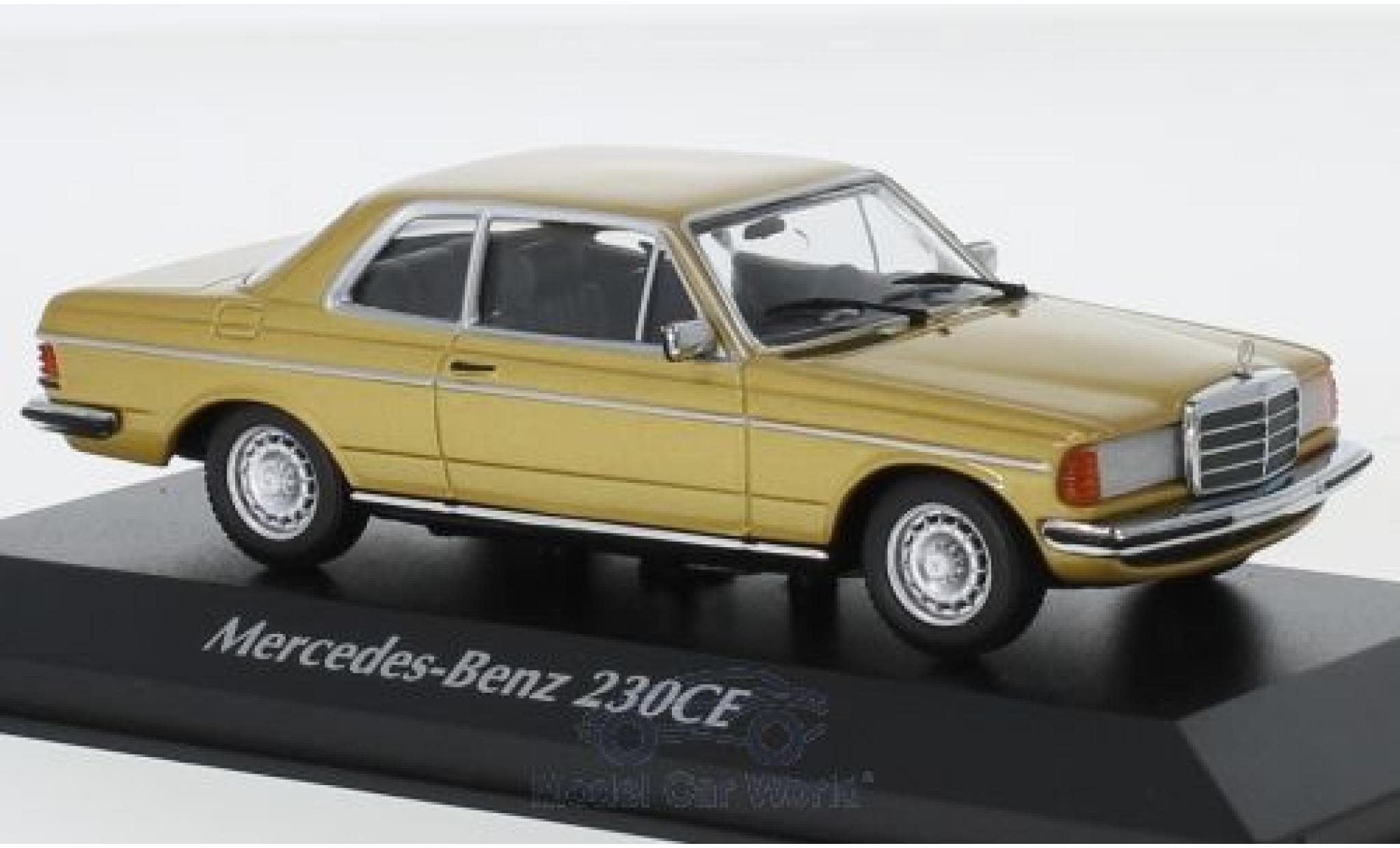 Mercedes 230 1/43 Maxichamps CE (W123) gold 1976 modellino in miniatura
