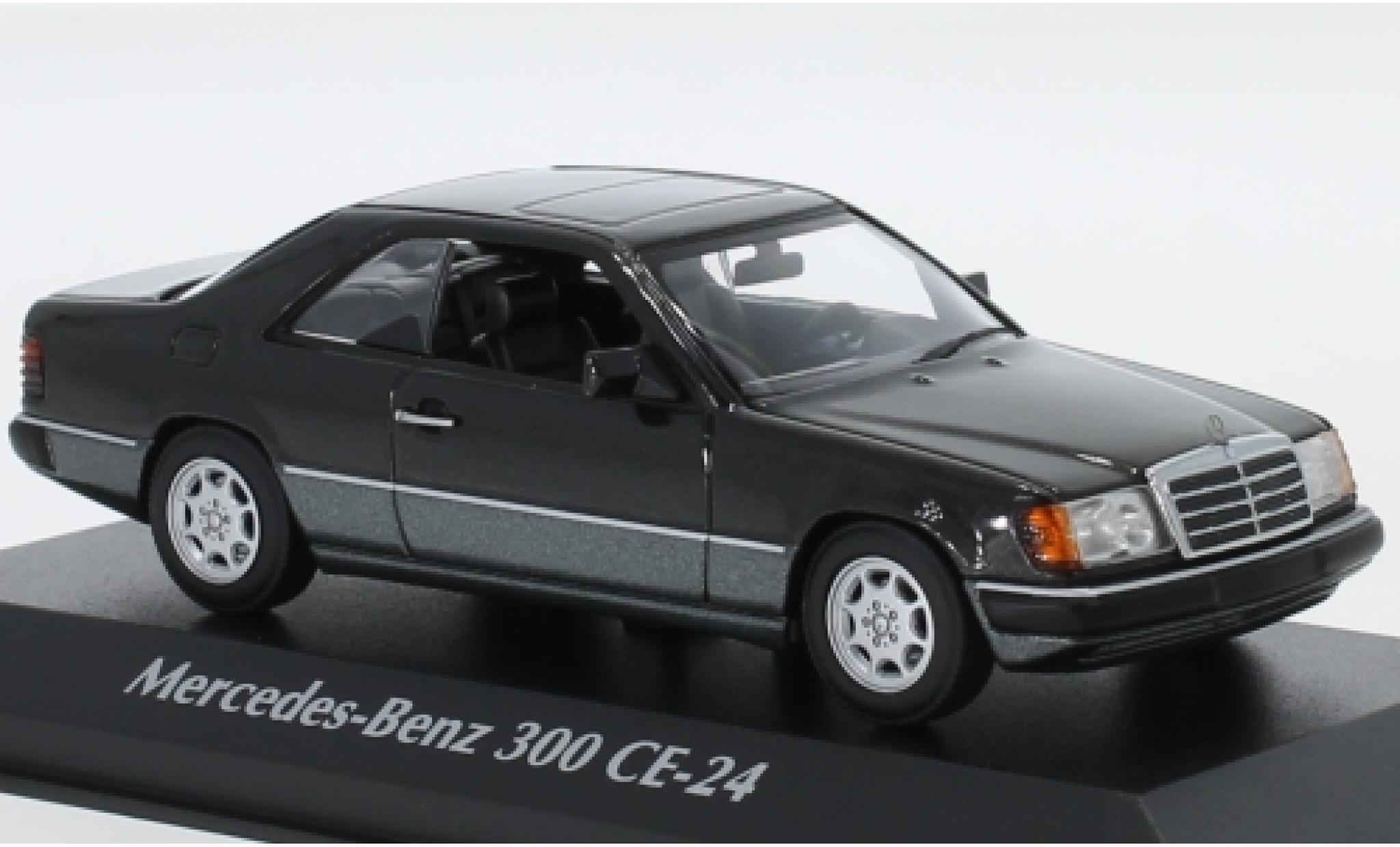 Mercedes Classe E 1/43 Maxichamps 300 CE-24 (C124) metallico nero 1991 modellino in miniatura