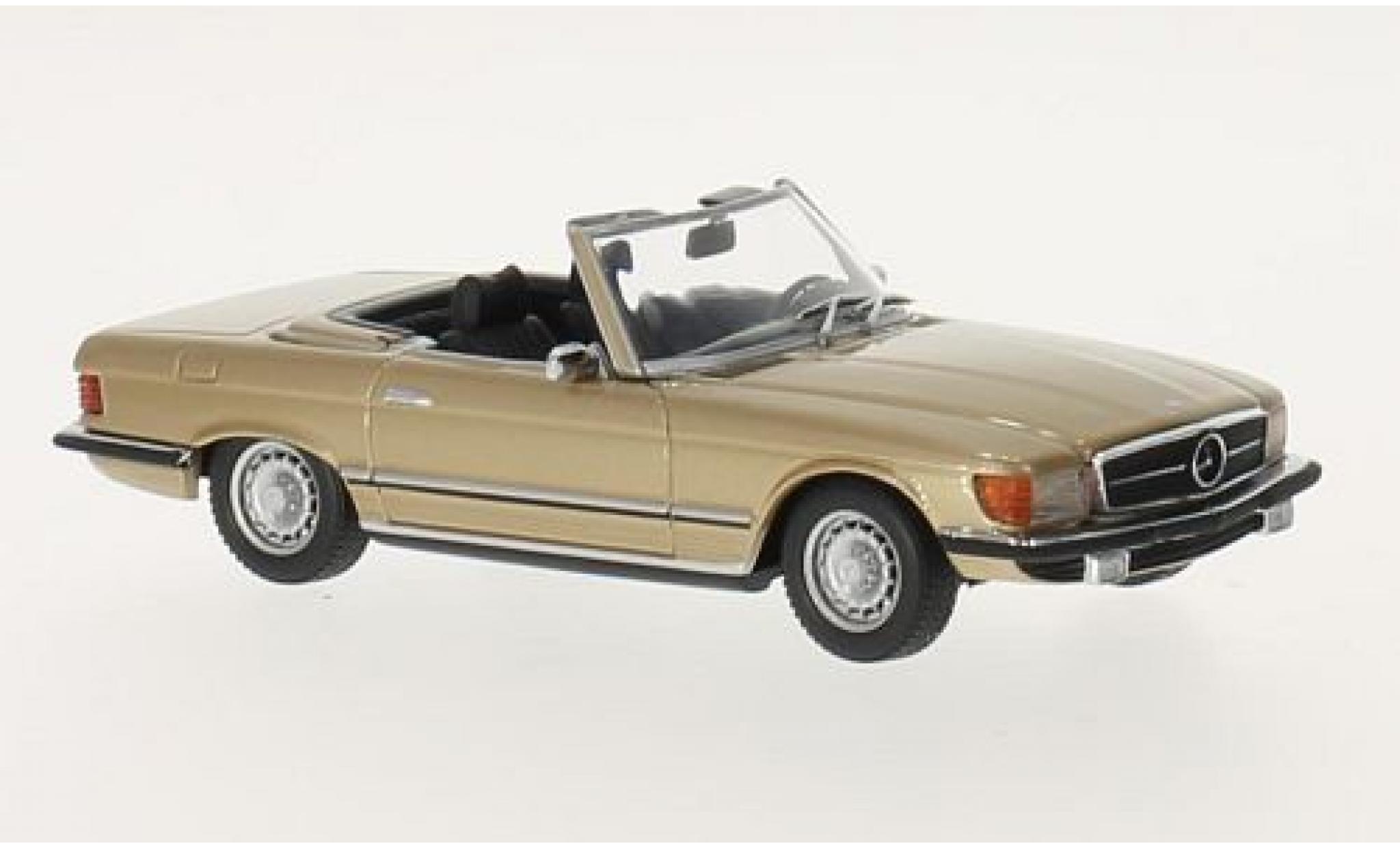 Mercedes 350 1/43 Maxichamps SL (R107) gold 1974 modellino in miniatura
