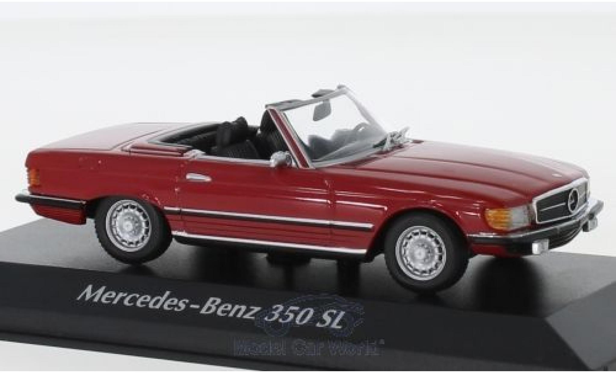 Mercedes 350 1/43 Maxichamps SL (R107) rosso 1974 modellino in miniatura
