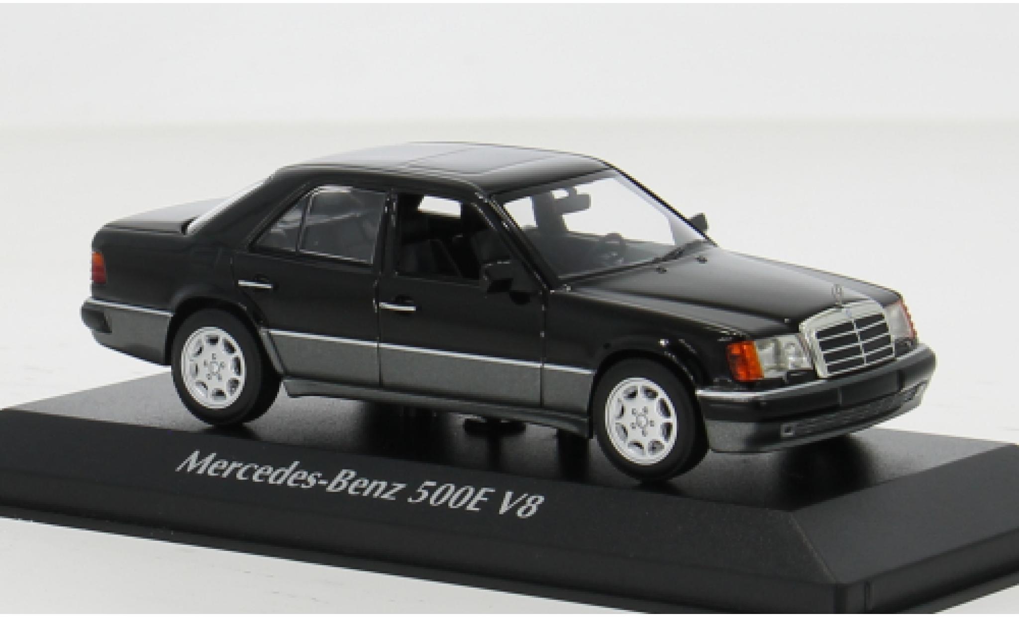 Mercedes 500 1/43 Maxichamps E (W124) schwarz 1991 1:43 modellino in miniatura