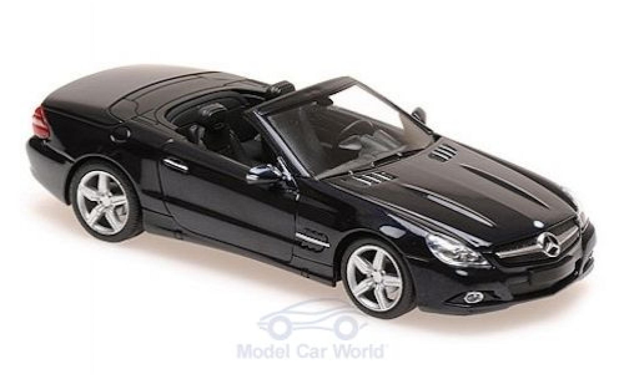 Mercedes Classe SL 1/43 Maxichamps (R230) metallico blu 2008 modellino in miniatura