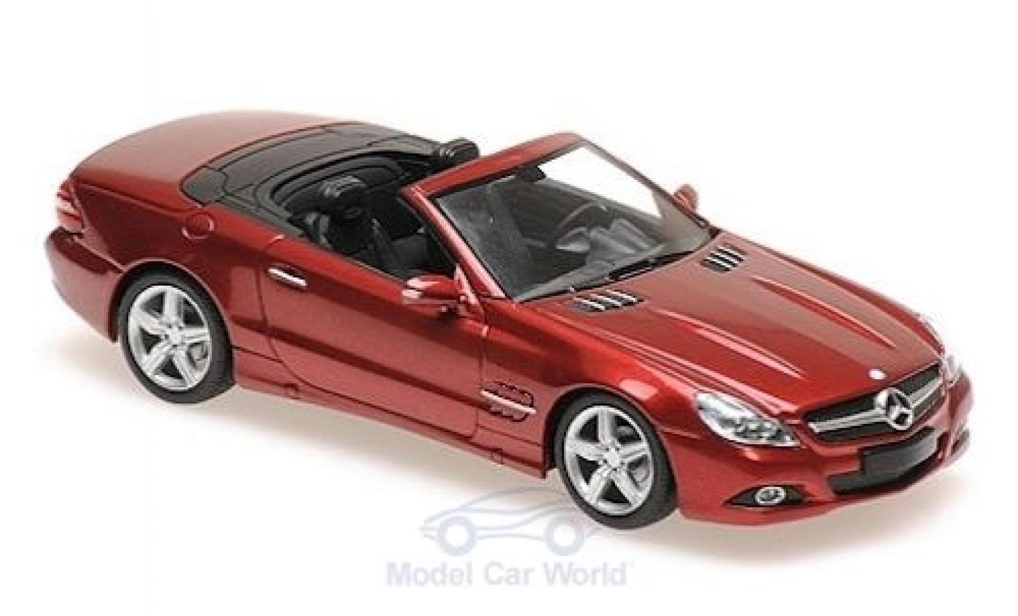Mercedes Classe SL 1/43 Maxichamps (R230) metallico rosso 2008 modellino in miniatura