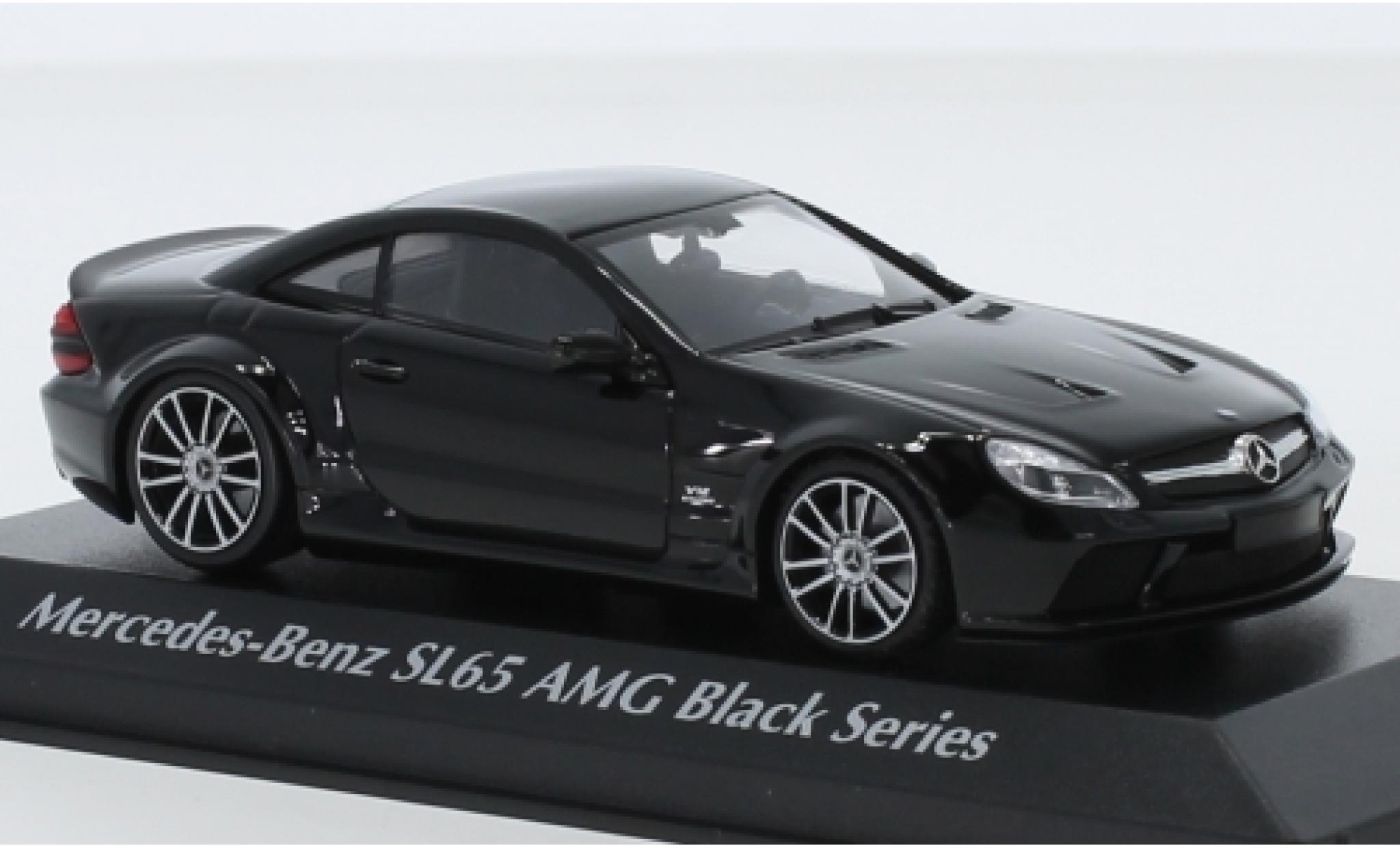 Mercedes Classe SL 1/43 Maxichamps SL65 AMG Black Series (R230) nero 2009 modellino in miniatura