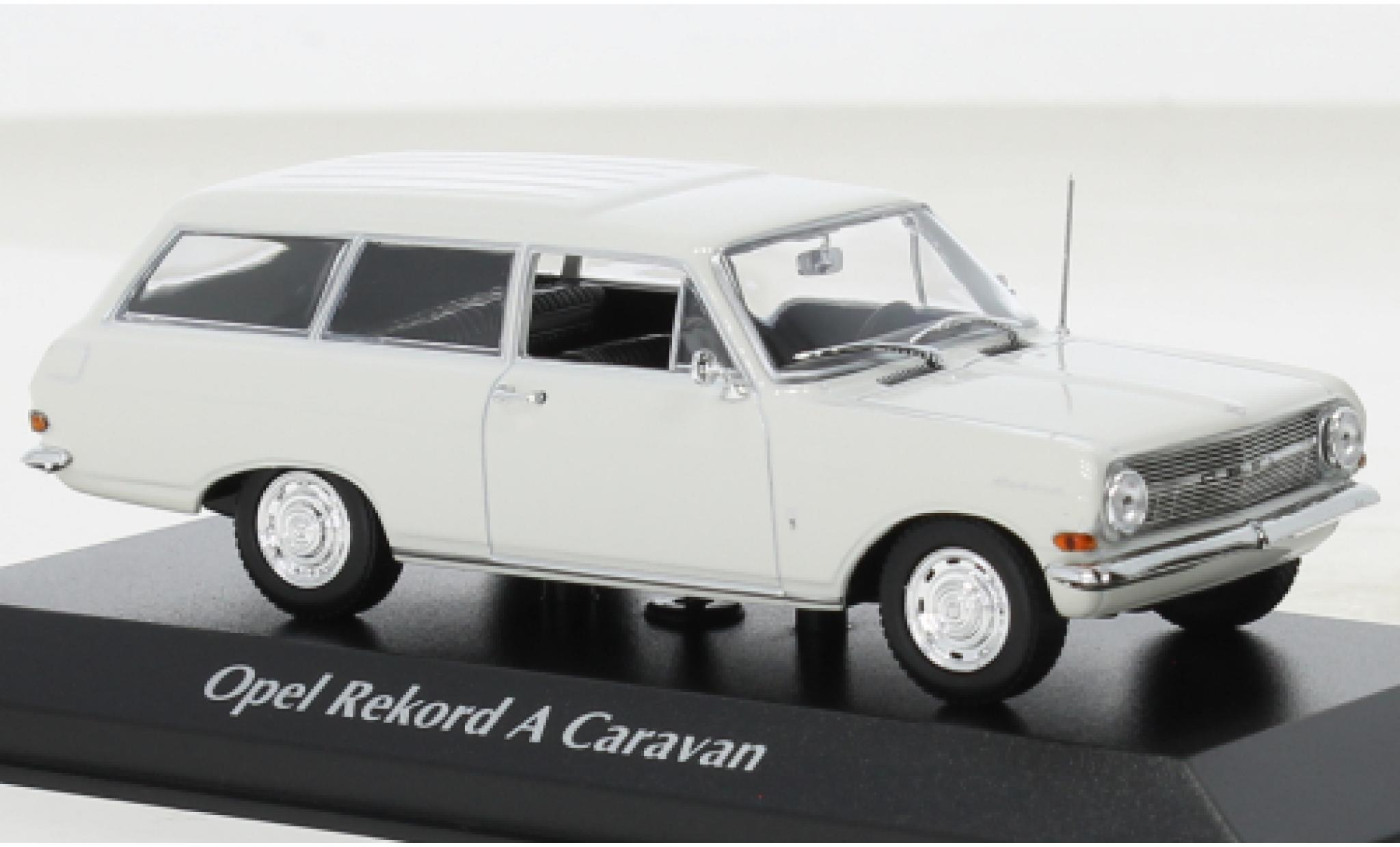 Opel Rekord 1/43 Maxichamps A Caravan metallise weiss 1962 1:43 modellino in miniatura