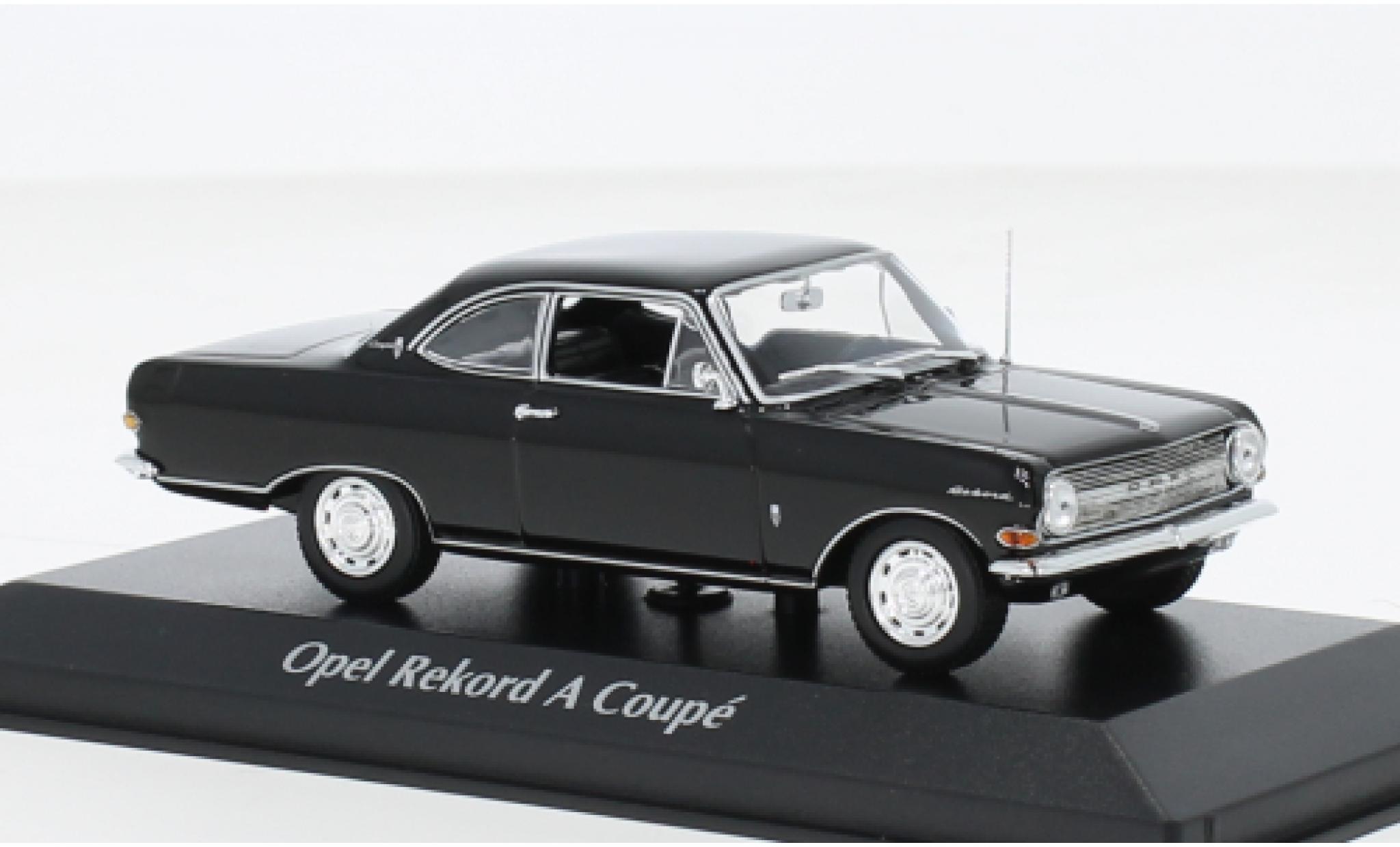 Opel Rekord 1/43 Maxichamps A Coupe schwarz 1962 1:43 modellino in miniatura